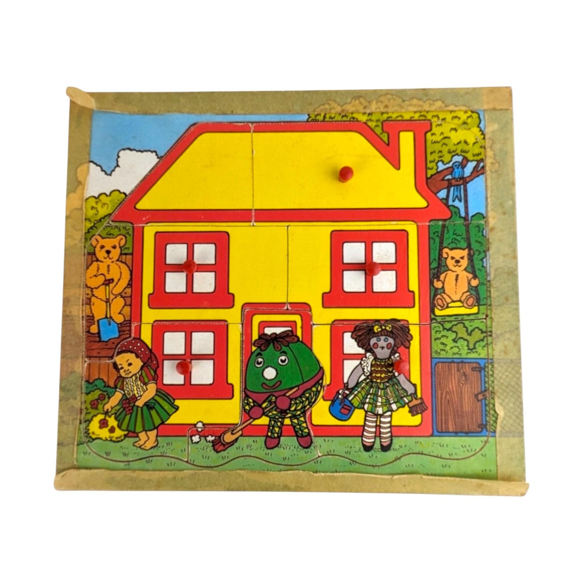 Vintage Children's Puzzle Lot, Garfield, Dopey, Wooden Jigsaw, 1970s-80s Toys, Collectible Puzzles, Gift for Kids, Nostalgic Decor