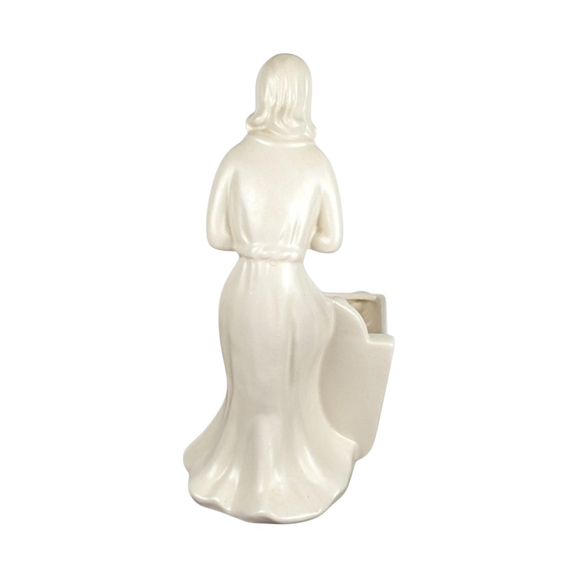 Vintage Royal Haeger Woman and Cradle Planter, White Ceramic Planter, Art Deco Planter, Mid-Century Modern Decor