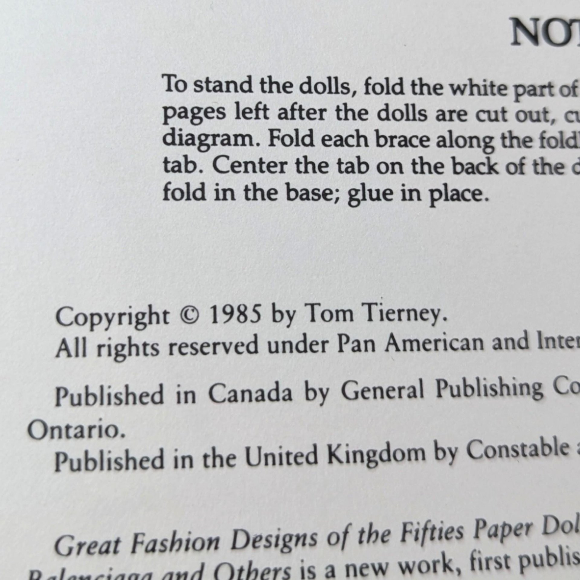 1985 Great Fashion Designs of the Fifties Paper Dolls, Tom Tierney, Complete Set, Vintage Paper Dolls, Gift for Collector