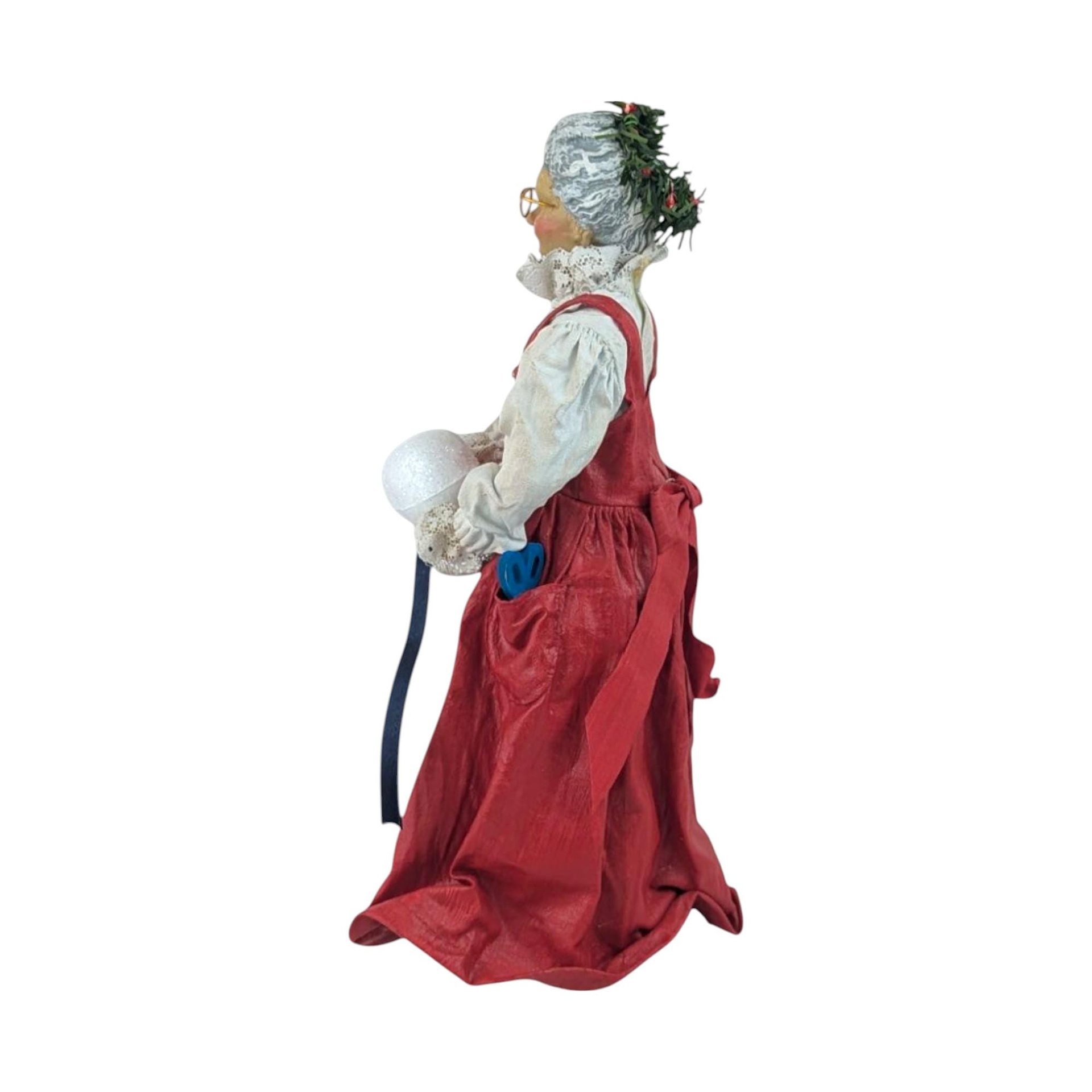 Vintage 1988 Possible Dreams Mrs. Claus Figurine, Altered Halloween Christmas Decor, Spooky Holiday Decor, Unique Gift for Halloween