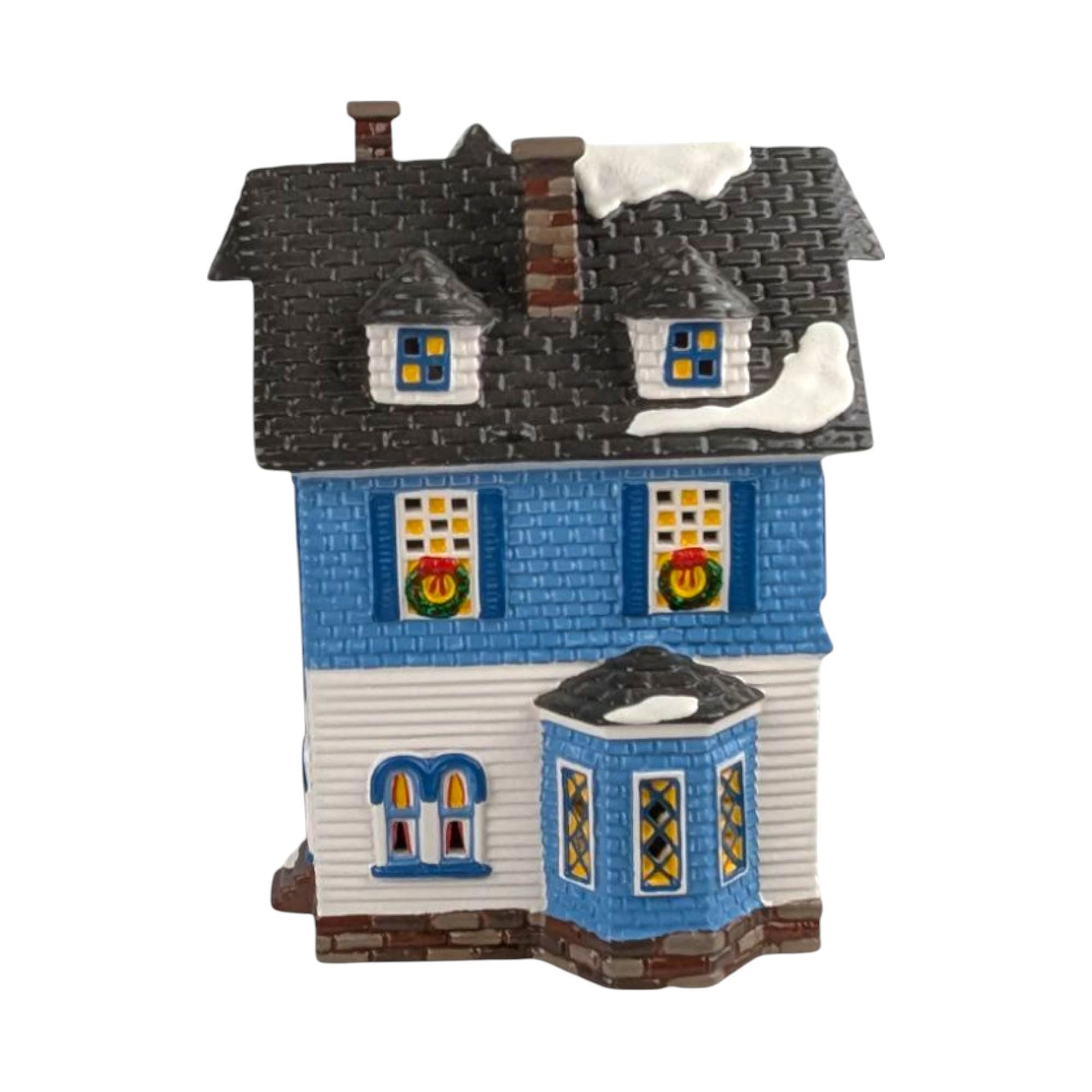 1996 Dept 56 Shingle Victorian House, Snow Village Collectible, Lighted Christmas Village Display, Holiday Home Decor Gift