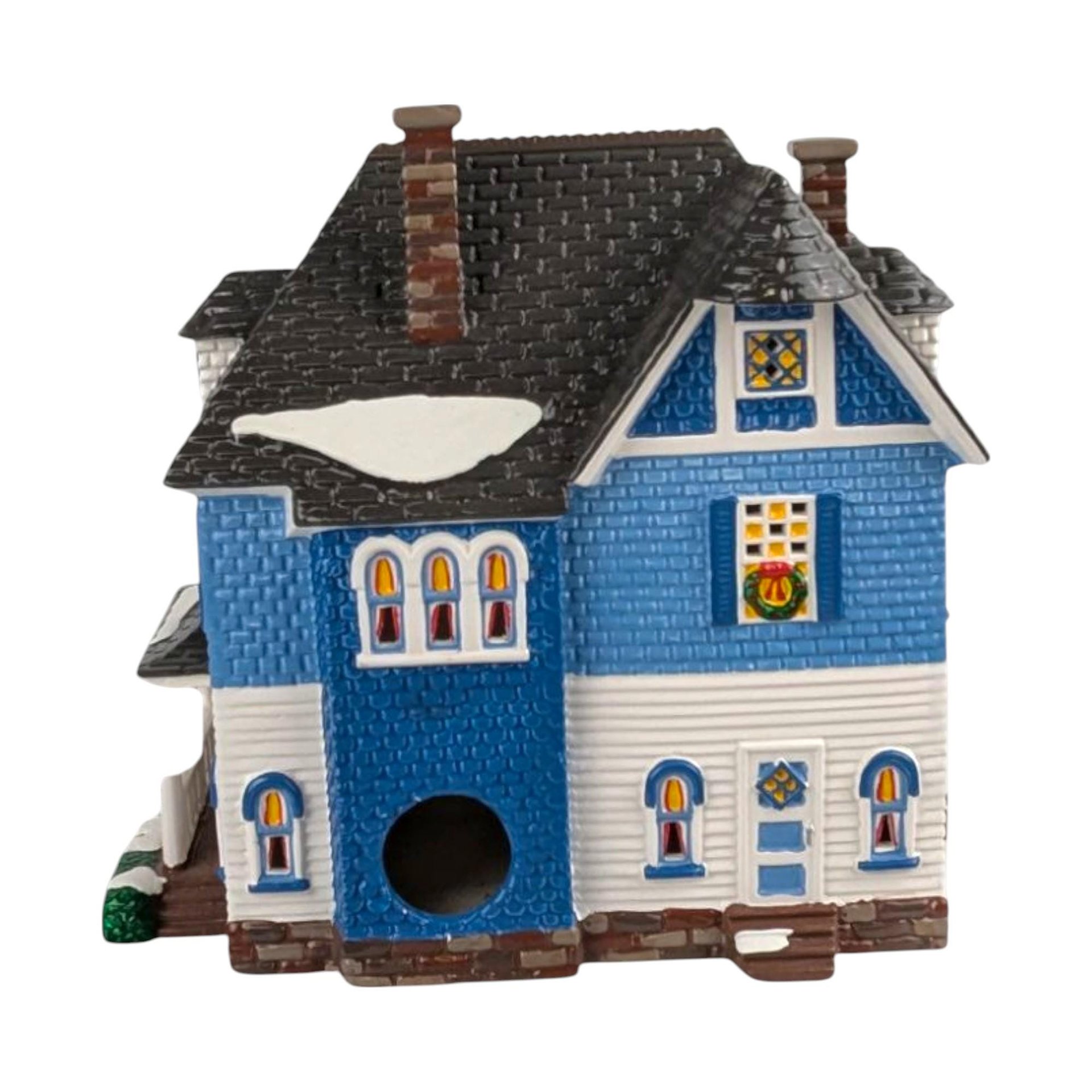1996 Dept 56 Shingle Victorian House, Snow Village Collectible, Lighted Christmas Village Display, Holiday Home Decor Gift
