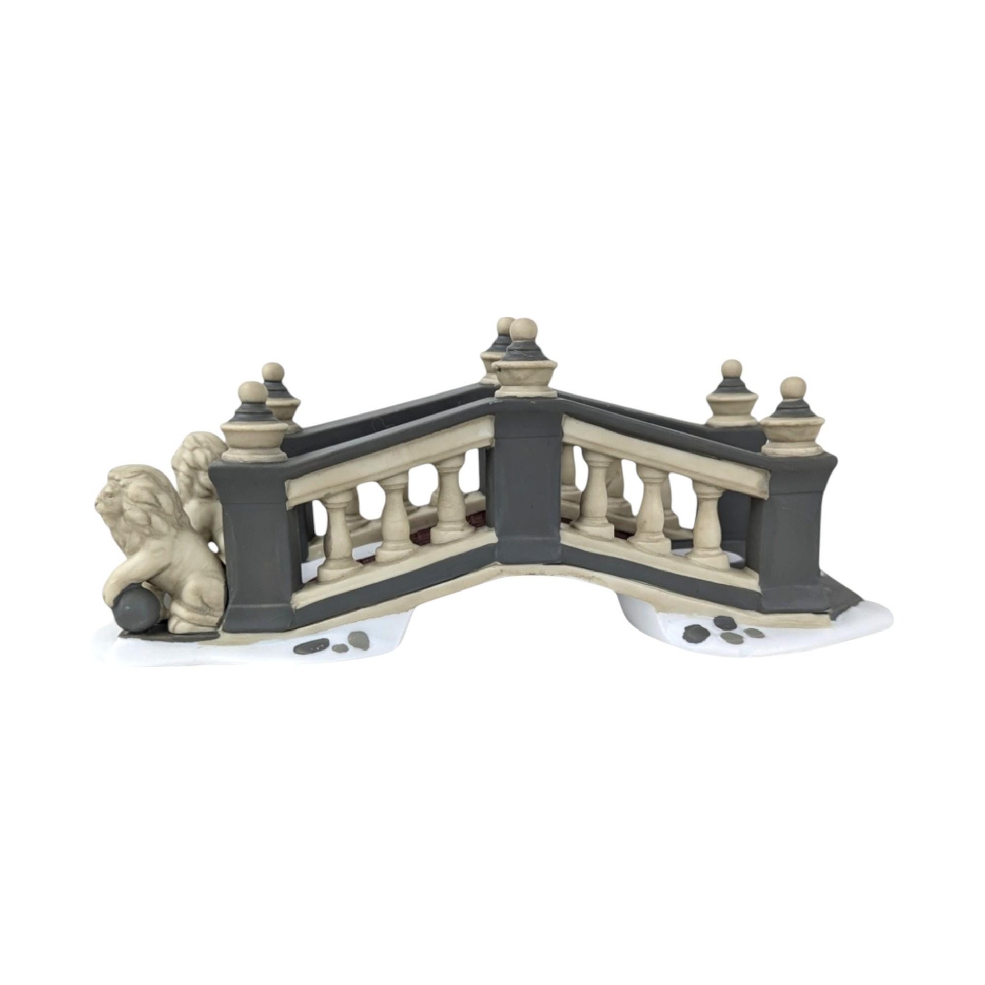 Dept 56 Heritage Village Bridge Set, Pair of Ceramic Bridges, Replacement Pieces, Christmas Village Accessory, Gift for Collector