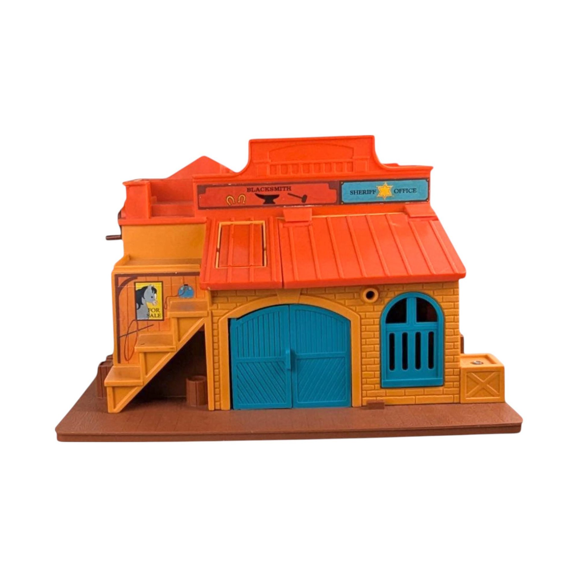 1982 Fisher Price Western Town Building, Vintage Toy Playset Structure, Collectible Toy Town, Imaginative Play Gift