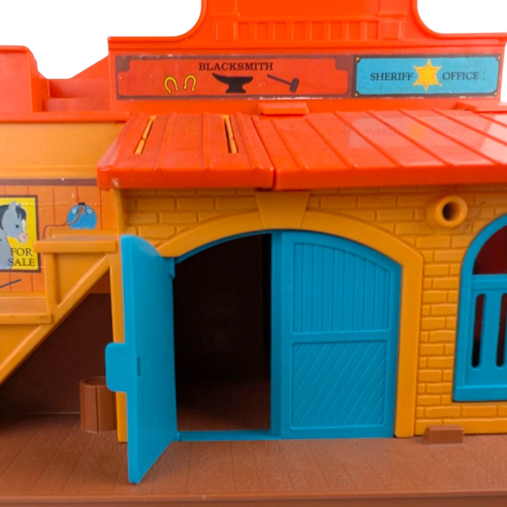 1982 Fisher Price Western Town Building, Vintage Toy Playset Structure, Collectible Toy Town, Imaginative Play Gift