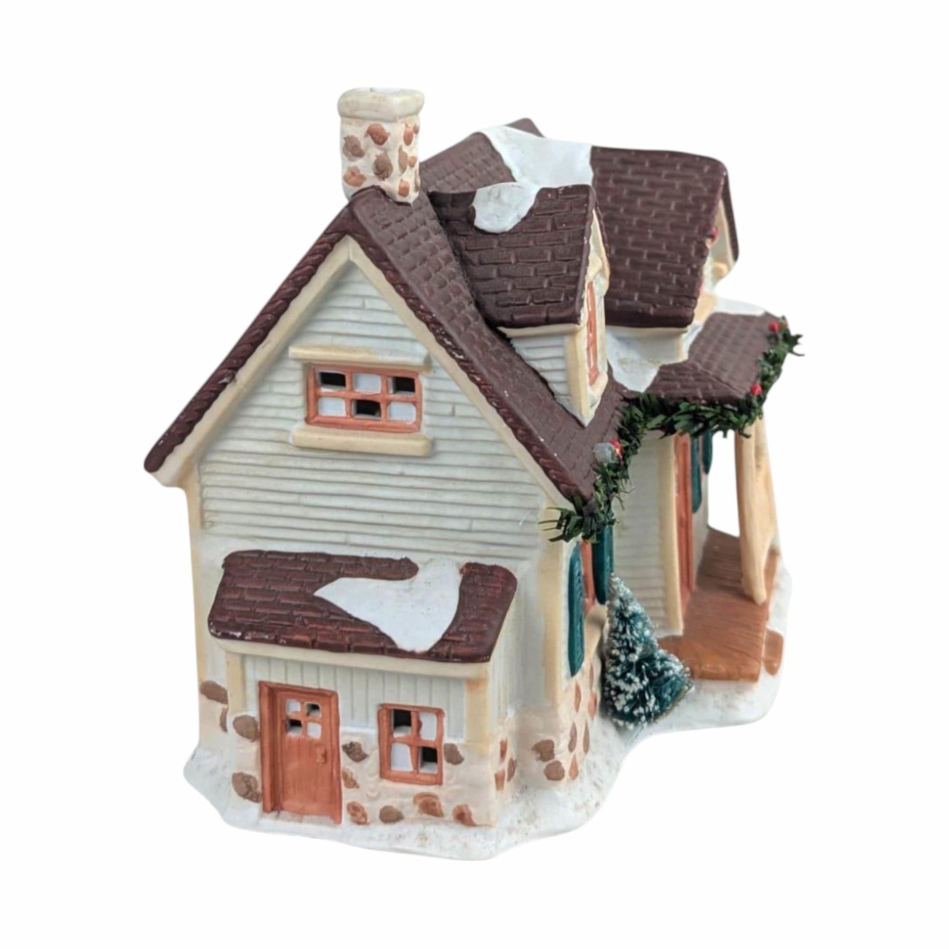 1994 Seasonal Specialties Village House, Christmas Valley Collection, Lighted Holiday Village Decor, Ceramic Christmas House