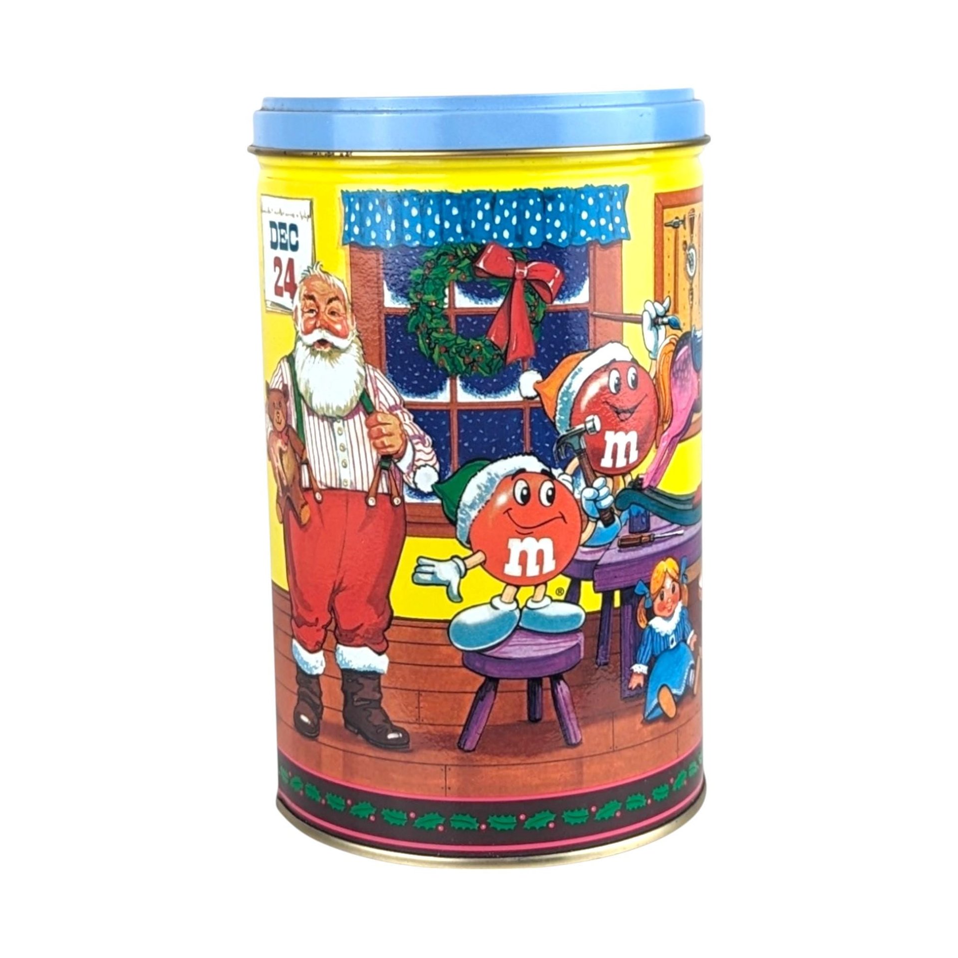Vintage M&M's Christmas Tins, 1991 and 1994 Holiday Collectible Tins, Candy Storage, Gift for Collector, Kitchen Decor