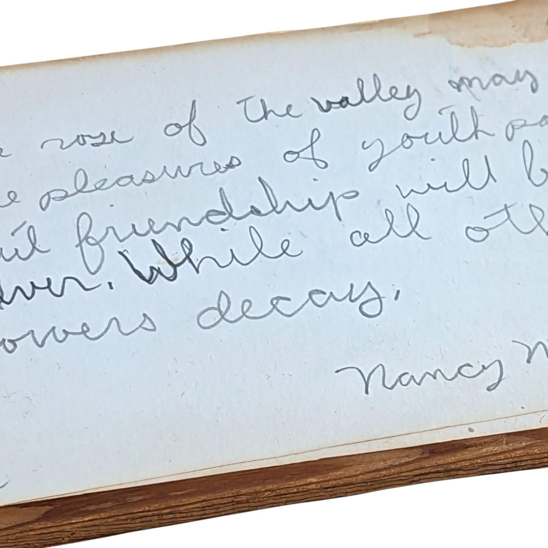 1948 High School Autograph Book | Wooden Cover | Vintage Memory Book | School Days Memorabilia