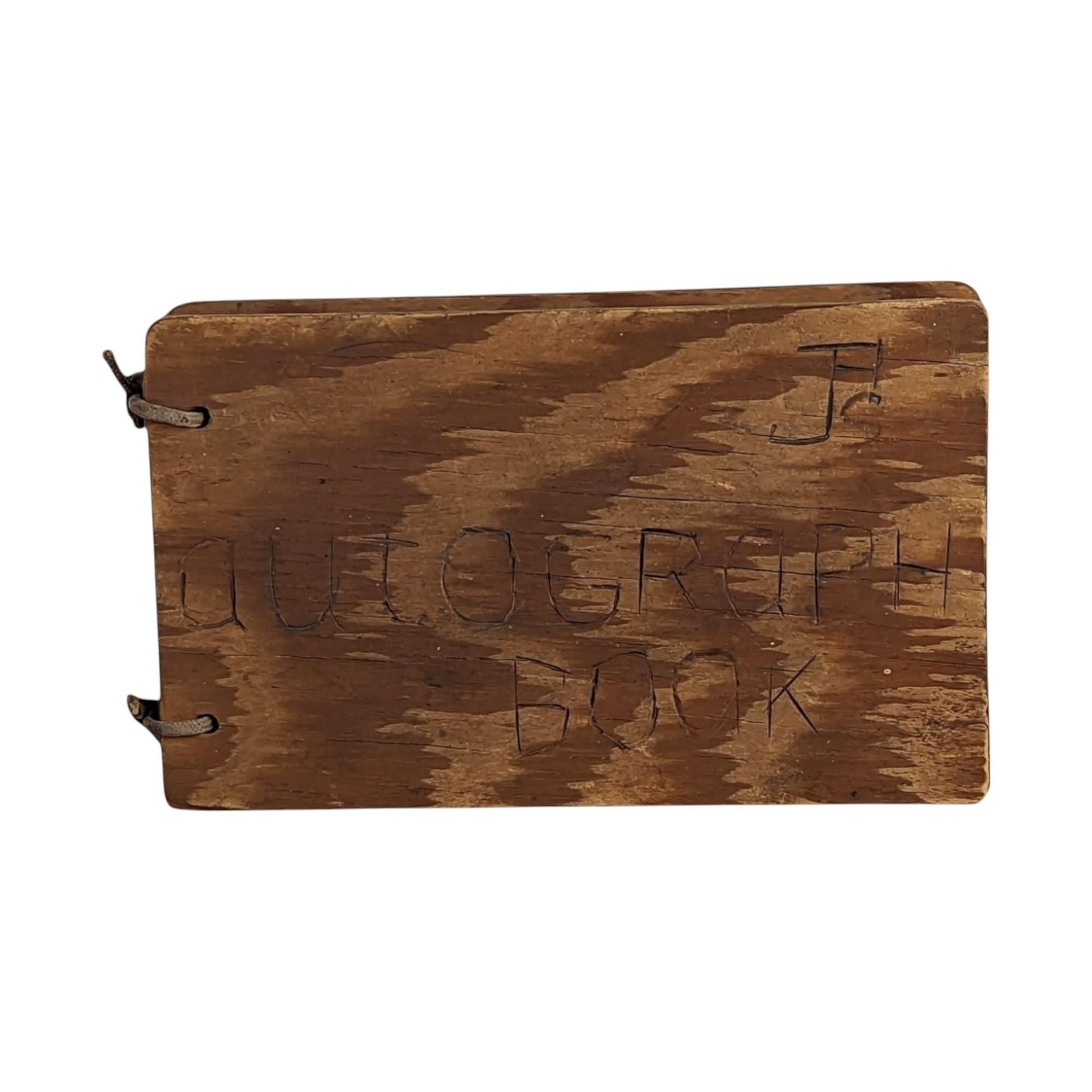 1948 High School Autograph Book | Wooden Cover | Vintage Memory Book | School Days Memorabilia