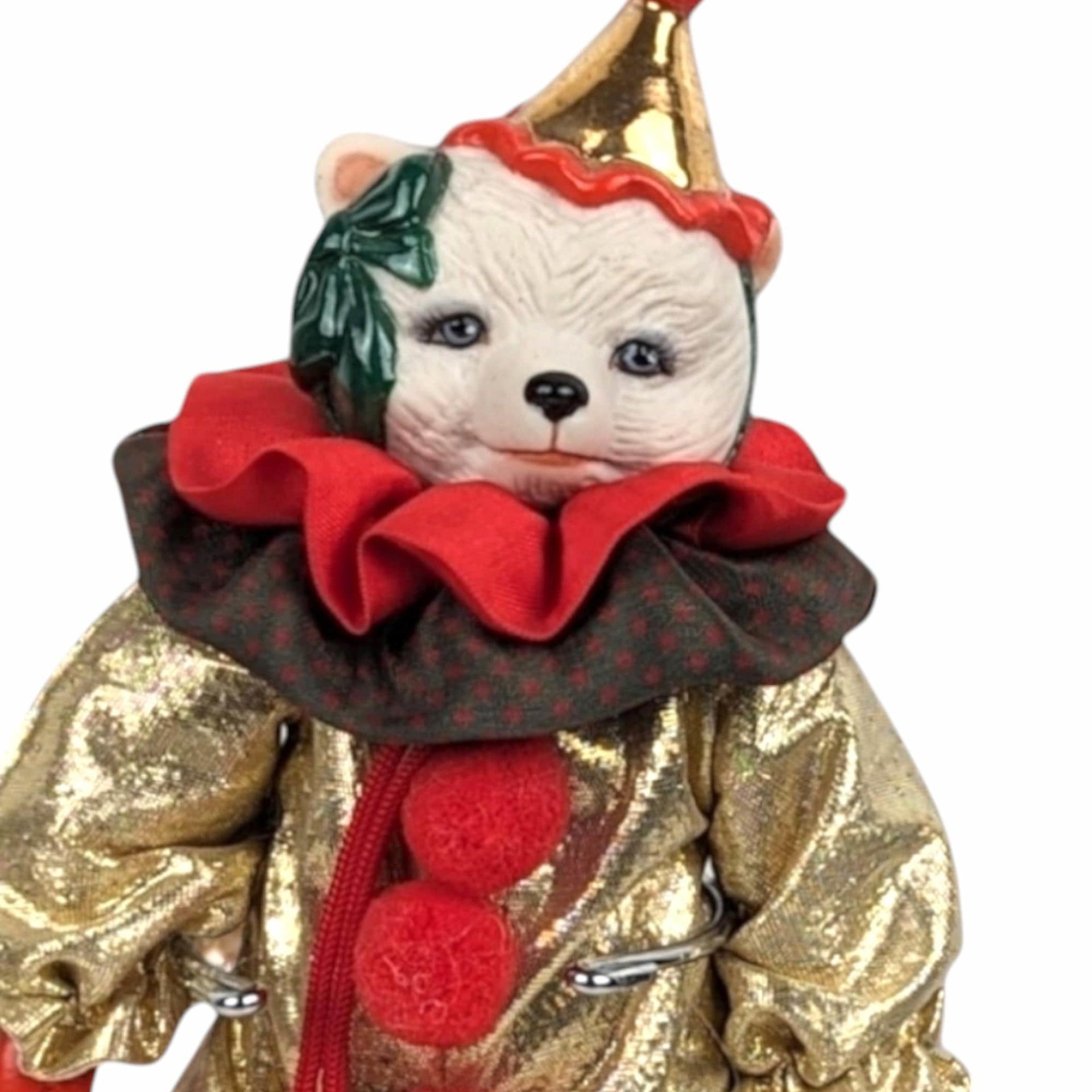 Vintage White Bear Clown Figurine | Collectible Clown | Vintage Toy | Decorative Clown | 6.5 Inches
