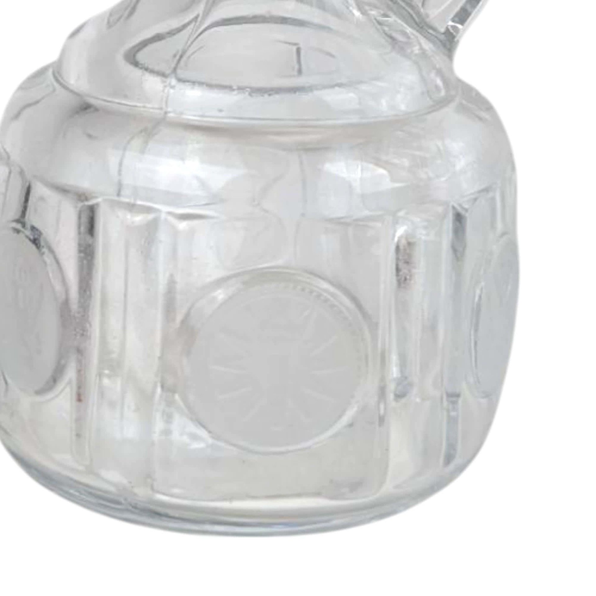 Vintage Fostoria Coin Covered Urn and Cruet Set, Crystal Glass, 13" Height, Decorative Set, Gift for Collector
