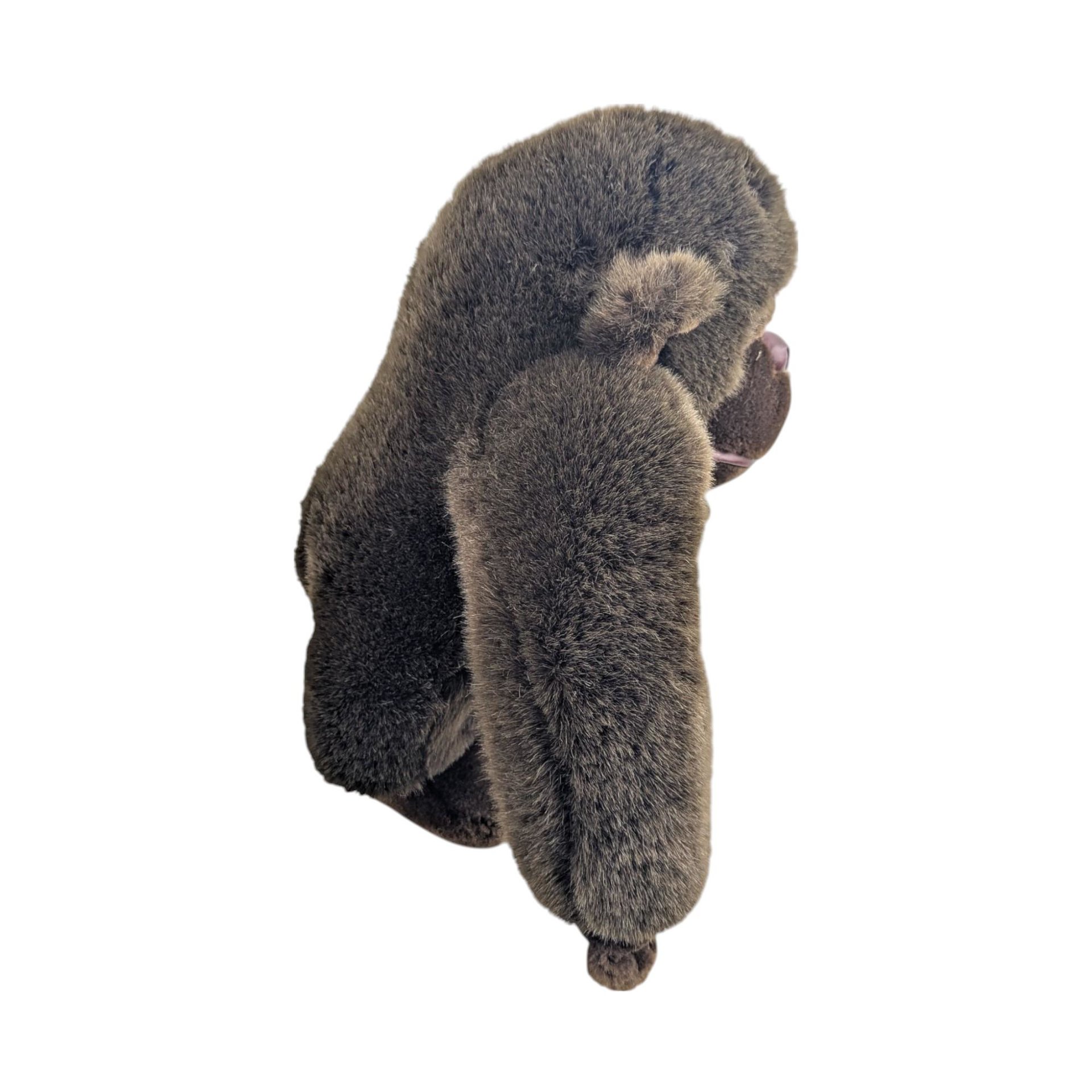 Vintage 1988 Dakin Gorilla Plush, Brown Ape Stuffed Animal, 80s Jungle Animal Toy, Soft Sculpture, Nursery Room Decor, Collector Toy Gorilla