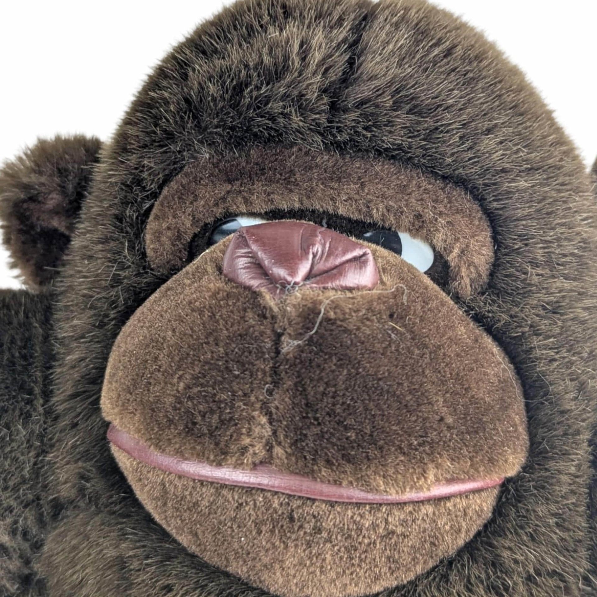 Vintage 1988 Dakin Gorilla Plush, Brown Ape Stuffed Animal, 80s Jungle Animal Toy, Soft Sculpture, Nursery Room Decor, Collector Toy Gorilla