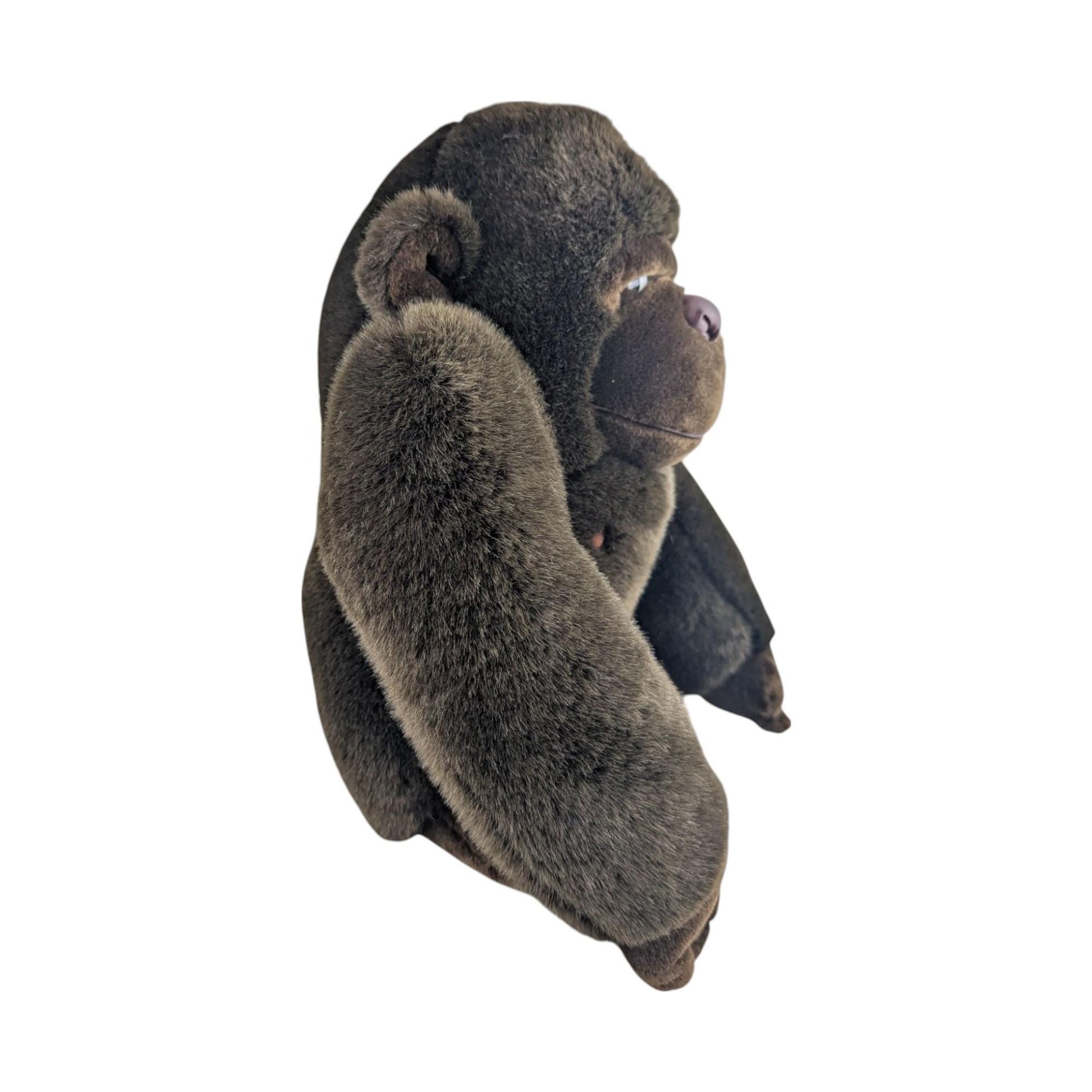 Large 1988 Dakin Gorilla Plush, 16 Inch Ape Stuffed Animal, 80s Jungle Nursery Decor, Vintage Collector Toy, King Kong Style Plushie