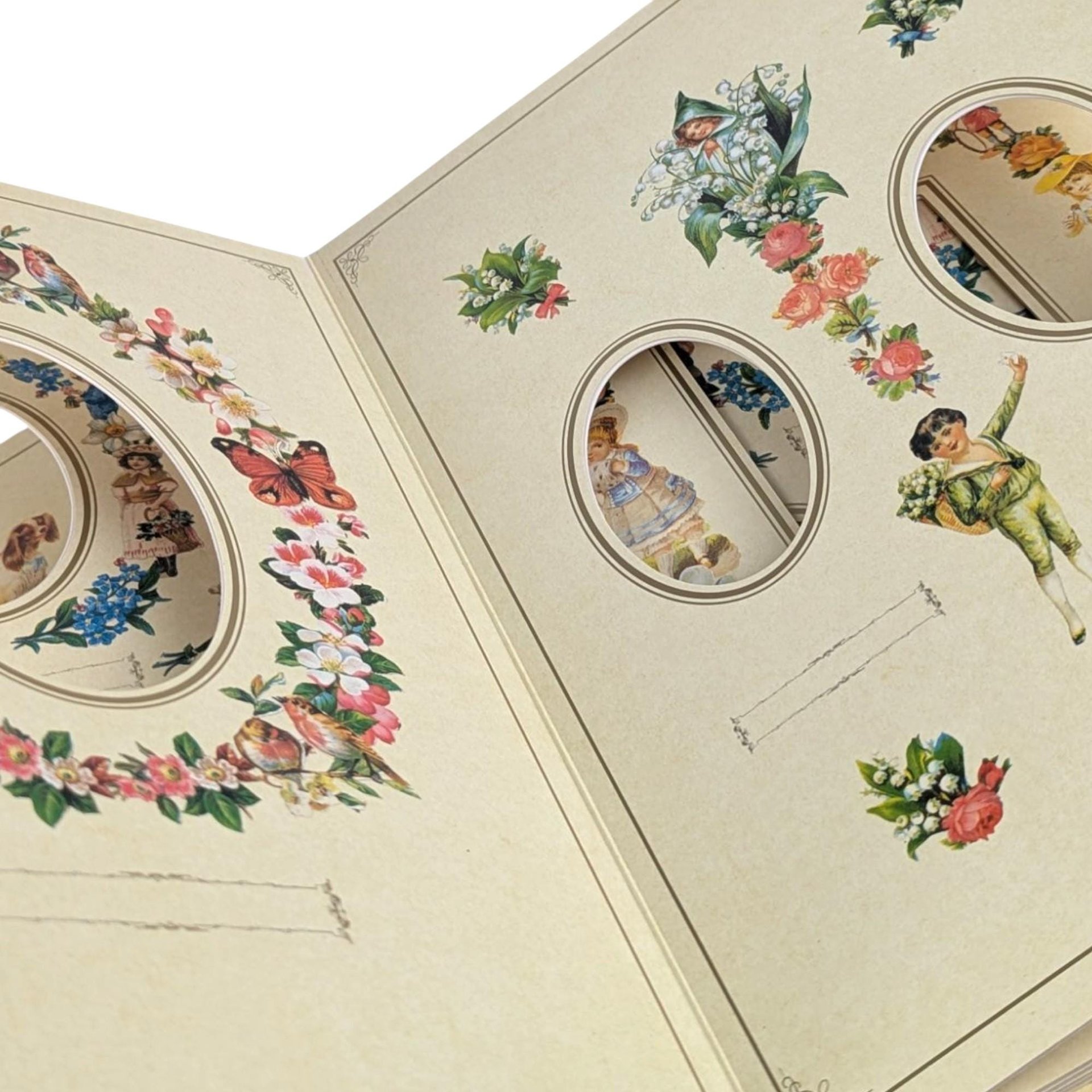 Vintage 1996 Victorian Themed Photograph Album, Holds 35 Photos, Floral & Butterfly Design, Memory Keeper, Gift for Sentimental Souls