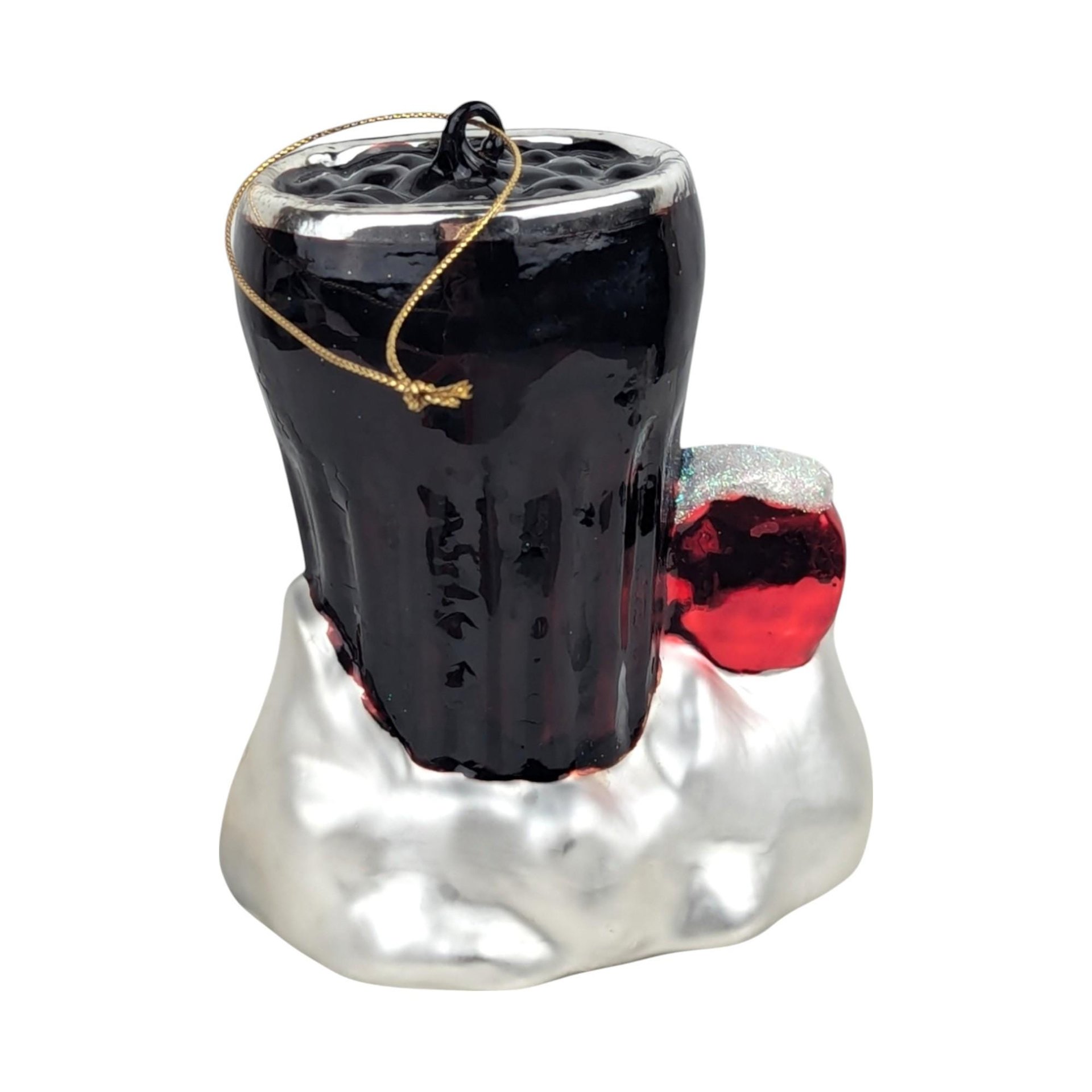 Vintage Coca-Cola "Served Here" Blown Glass Ornament | Christmas Ornament | Coke Collectible | Soda Fountain Decor