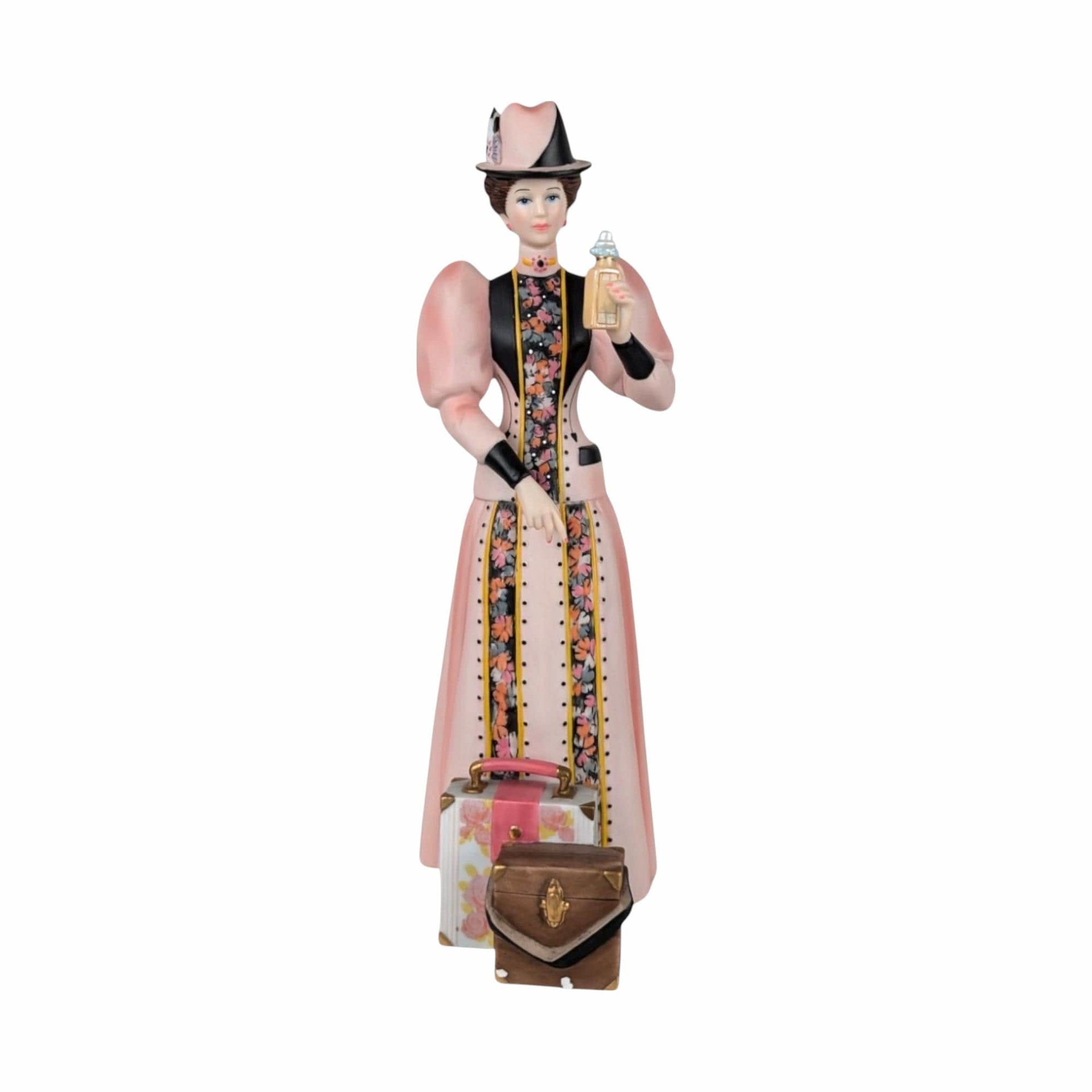 2004 Avon Presidents Club Mrs. Albee Award Figurine, Vintage Avon Collectible, Woman with Luggage, Sales Achievement Award, Original Box