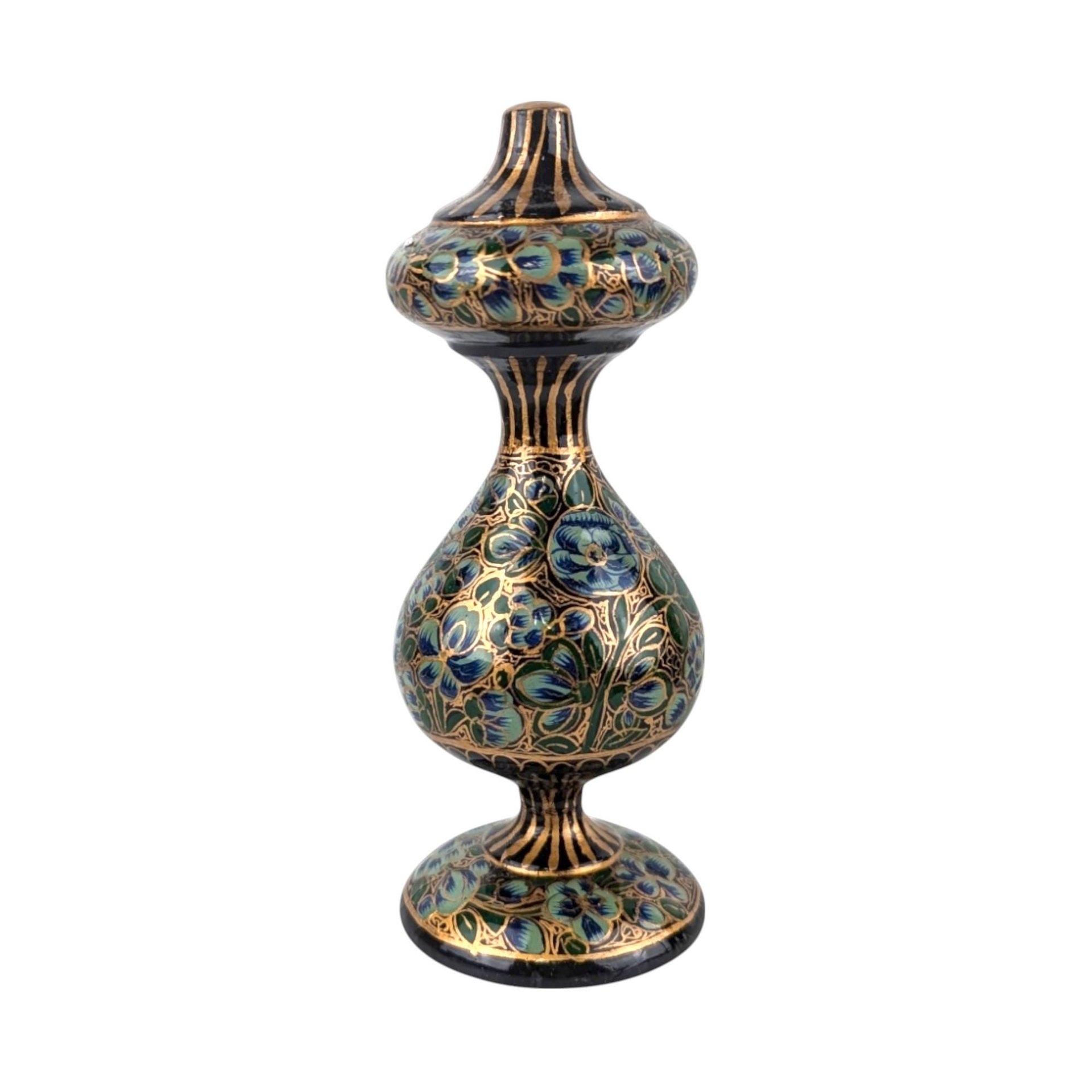 Vintage Hand-Painted Floral Incense Stick Holder, Gold Accents, Ceramic Incense Burner, Bohemian Decor, Meditation Gift