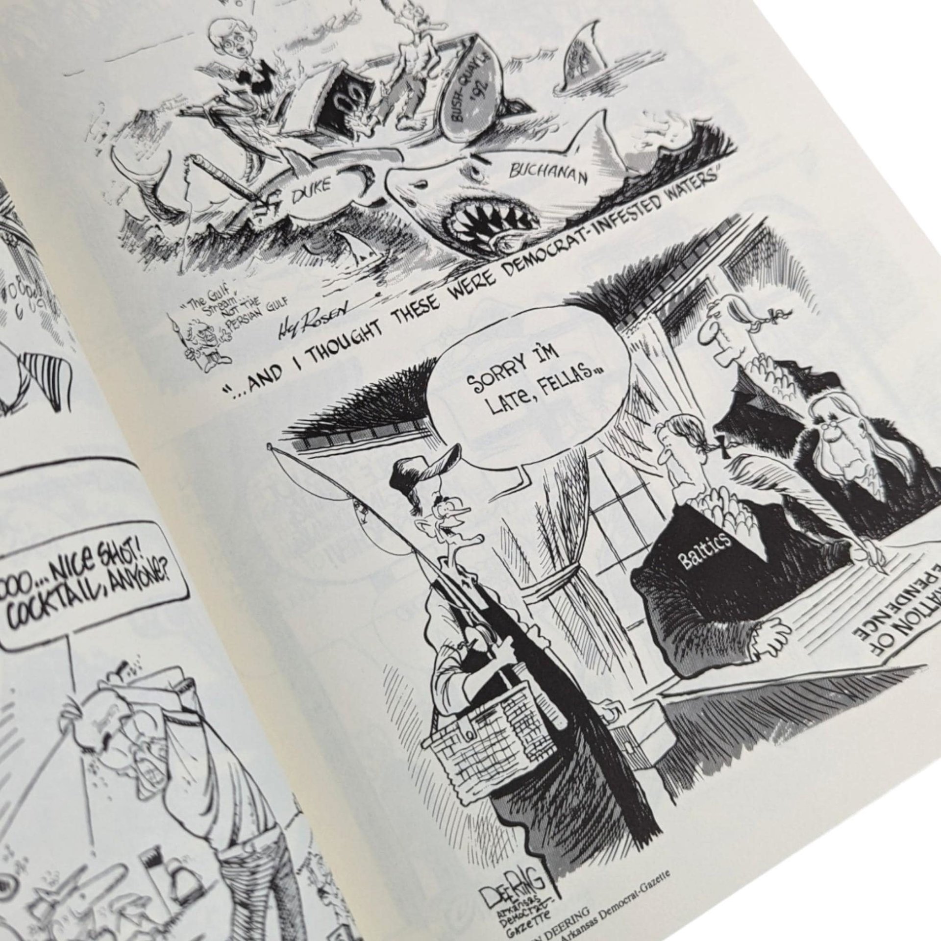 1992 Best Editorial Cartoons of the Year | Charles Brooks | Political Cartoons | Vintage Book | History Buff Gift