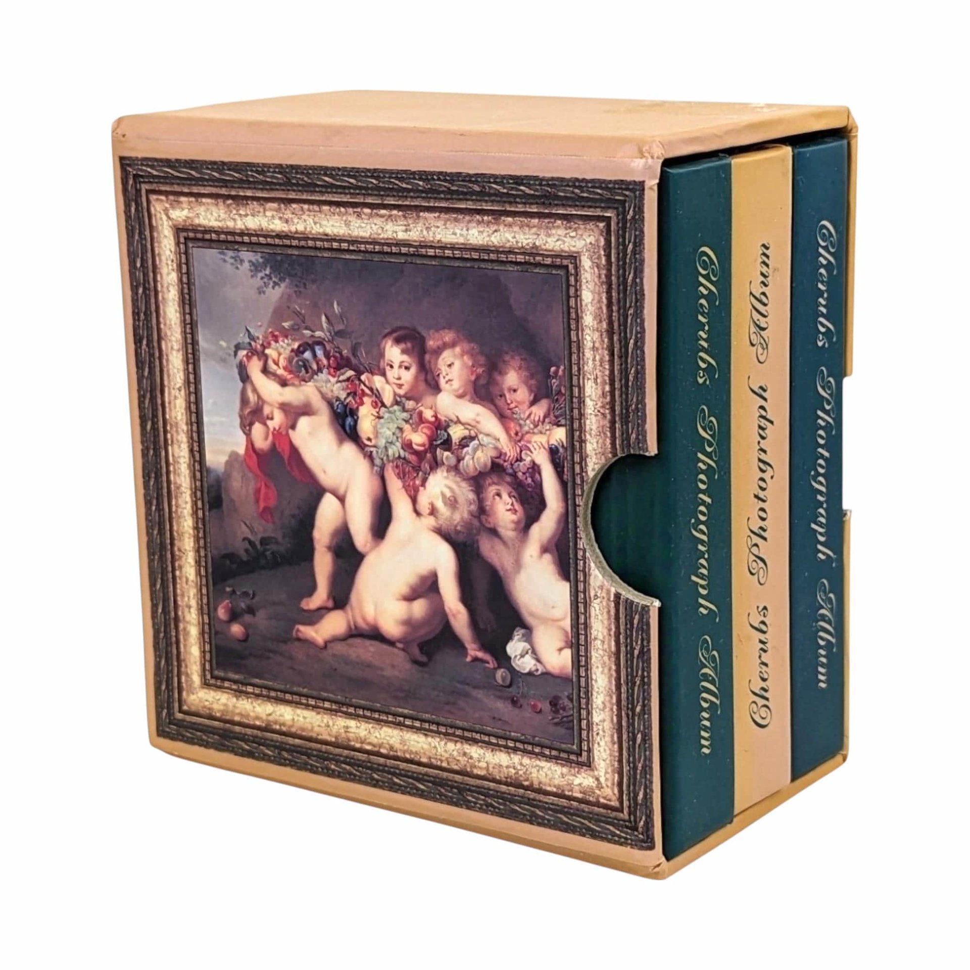 Vintage Cherub Decor Lot, Dezine Resin Trinket Box, Cherub Photo Albums, Angelic Decor, Gift for Angel Lover, Home Decor