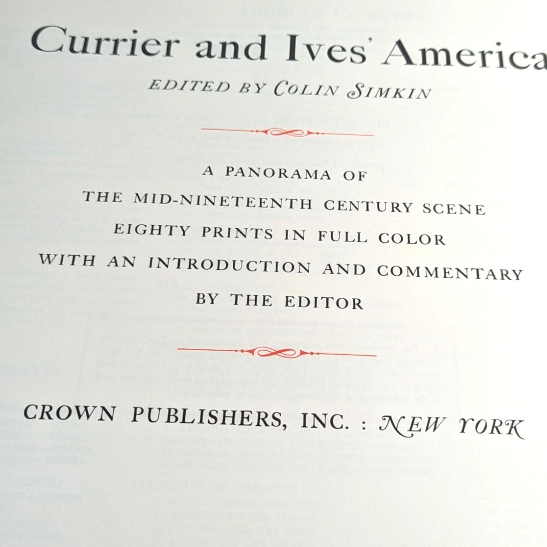1952 Currier and Ives America, Vintage Illustrated Book, Colin Simkin, Mid-19th Century Prints, Americana, History Book, Art Book