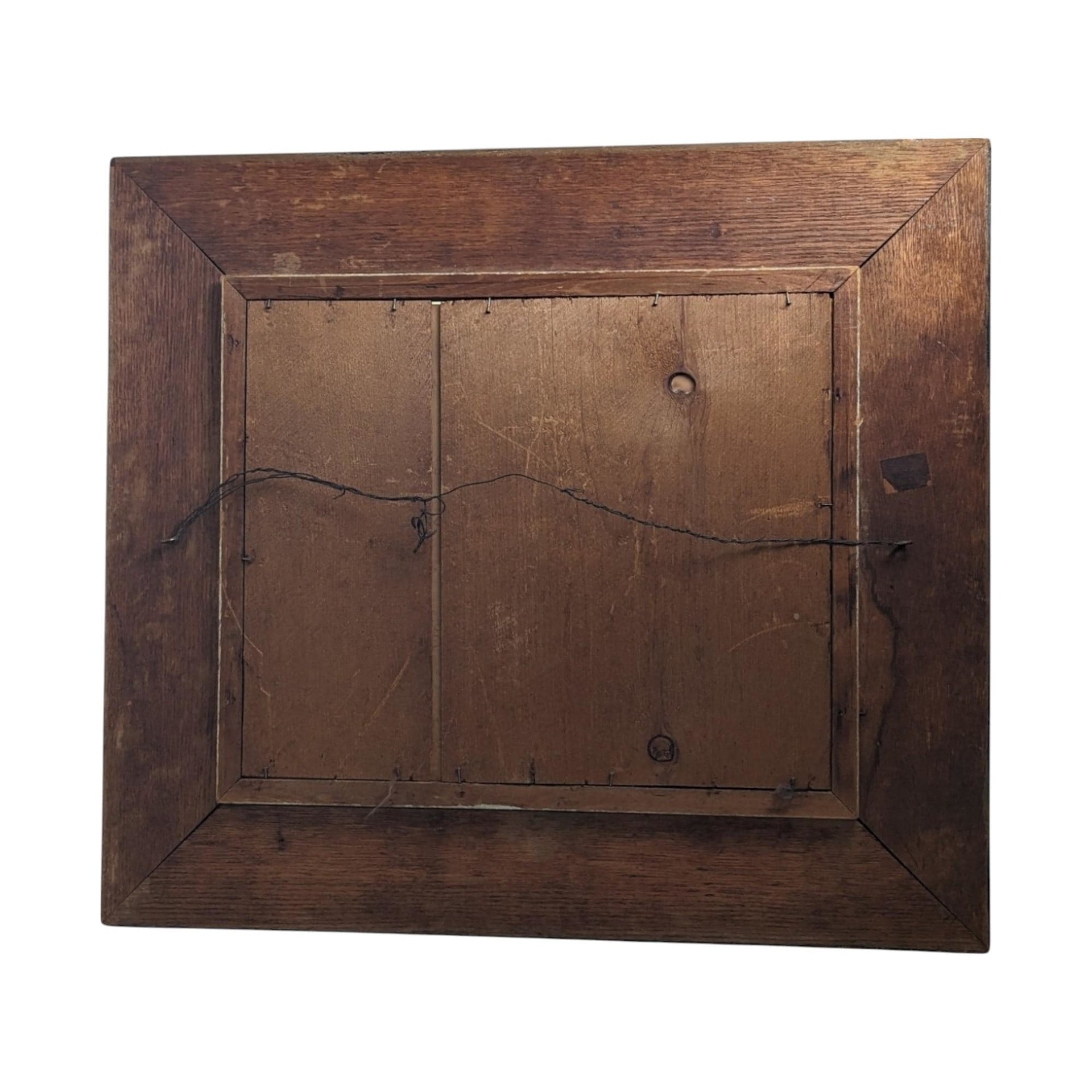 Large Antique Picture Frame with Portrait | Ornate Gilt Frame | Vintage Wall Decor | 26 x 23 Inches