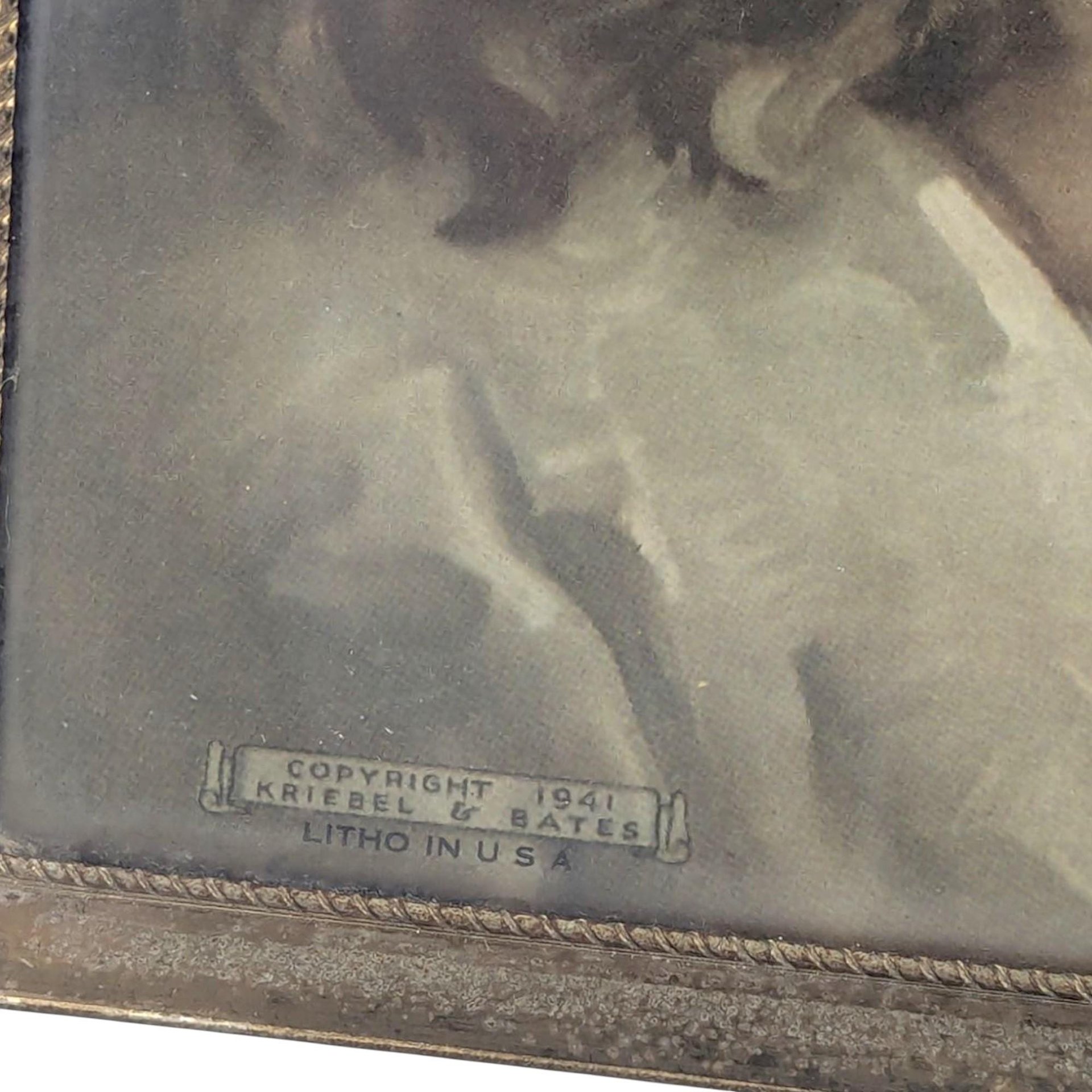 Vintage Head of Christ Print - Kriebel and Bates Religious Art - Distressed Metal Frame - Spiritual Home Decor - Gift for Devout