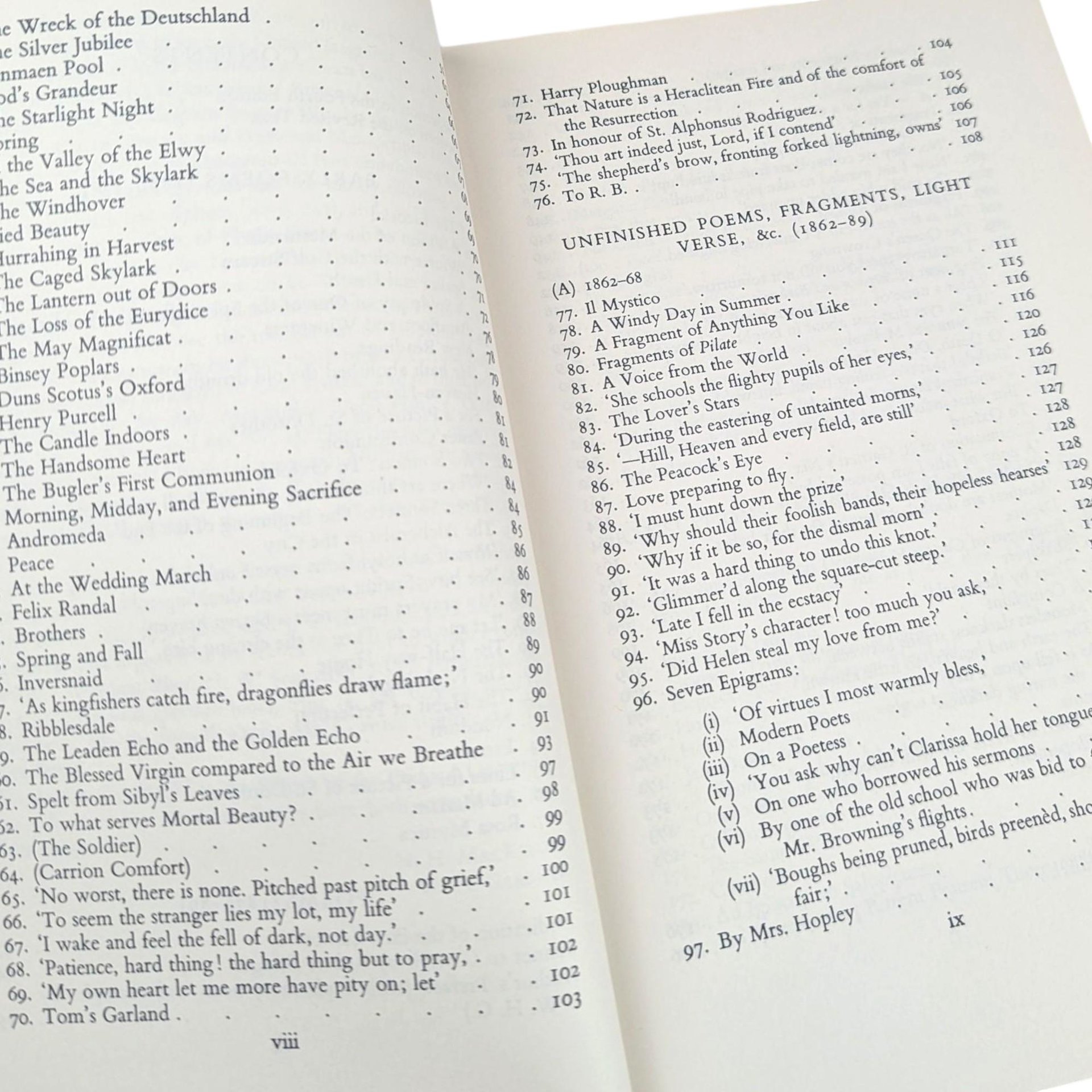 The Poems of Gerard Manley Hopkins 1967 Hardcover Book, Fourth Edition Oxford University Press, Vintage Victorian Poetry