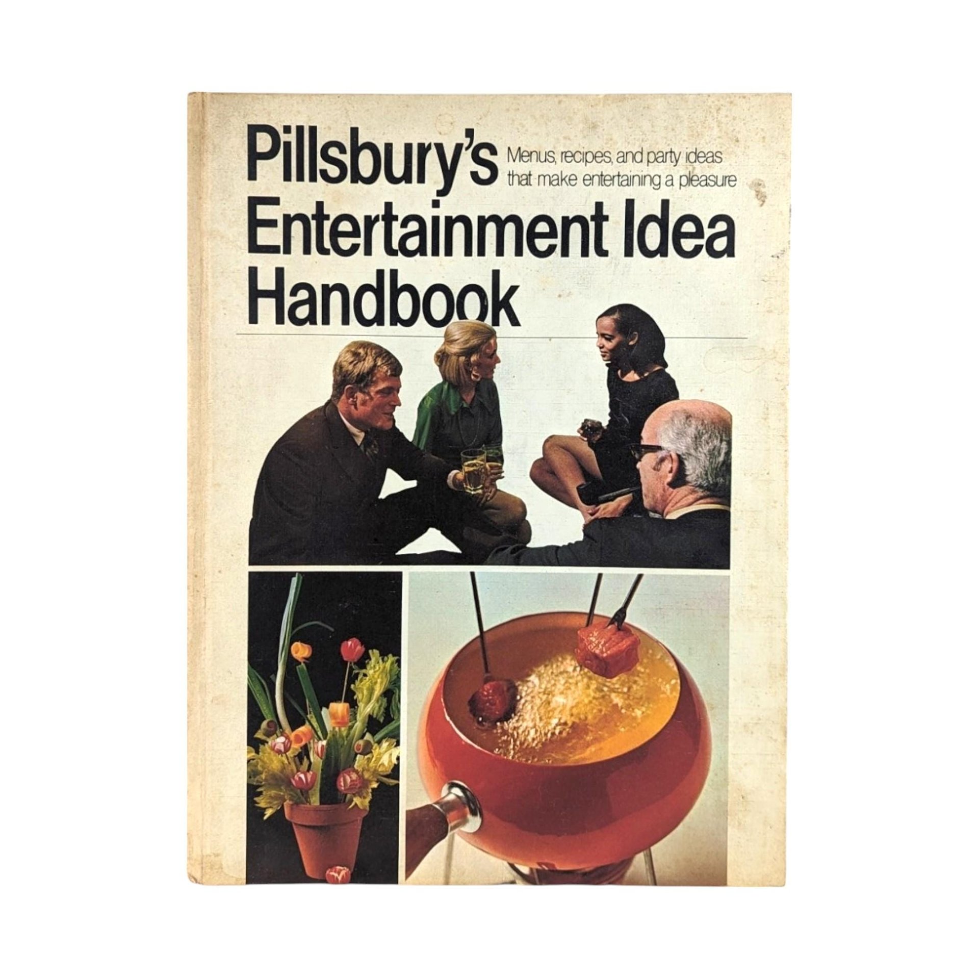 Vintage Pillsbury Cookbook and Entertainment Trio - 1970s Cookbooks, Creative Cooking, Bake-Off Recipes, Retro Kitchen Decor