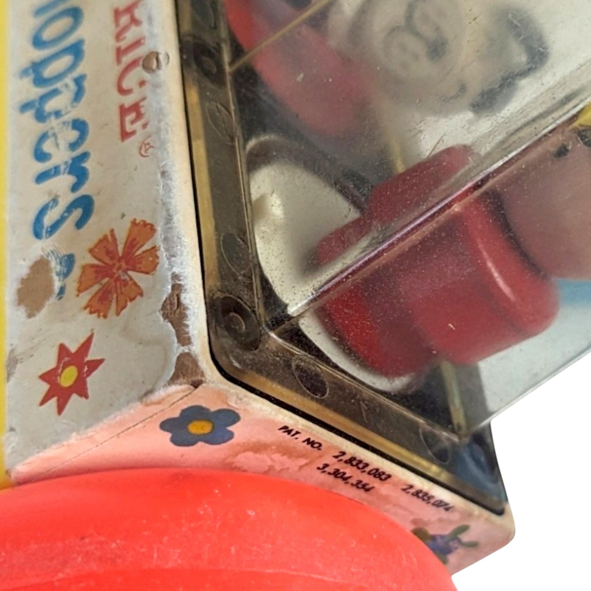 Vintage 1969 Fisher Price Happy Hoppers Push Toy - Classic Toddler Walking Toy - Collectible Mid Century Modern Toy