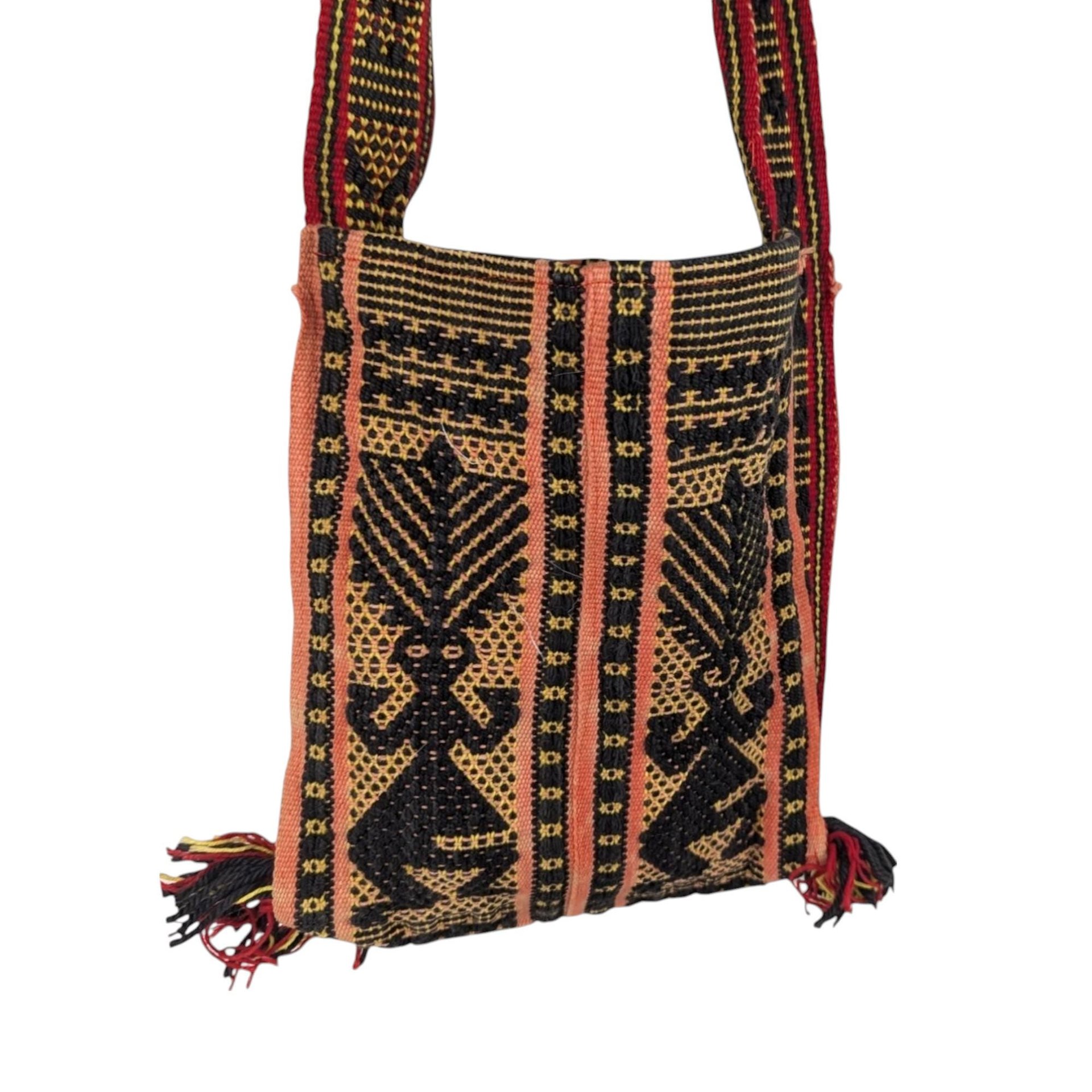Vintage Handmade Bags, Exotic Design, Handwoven, Black & White, Boho Style, Gift for Her