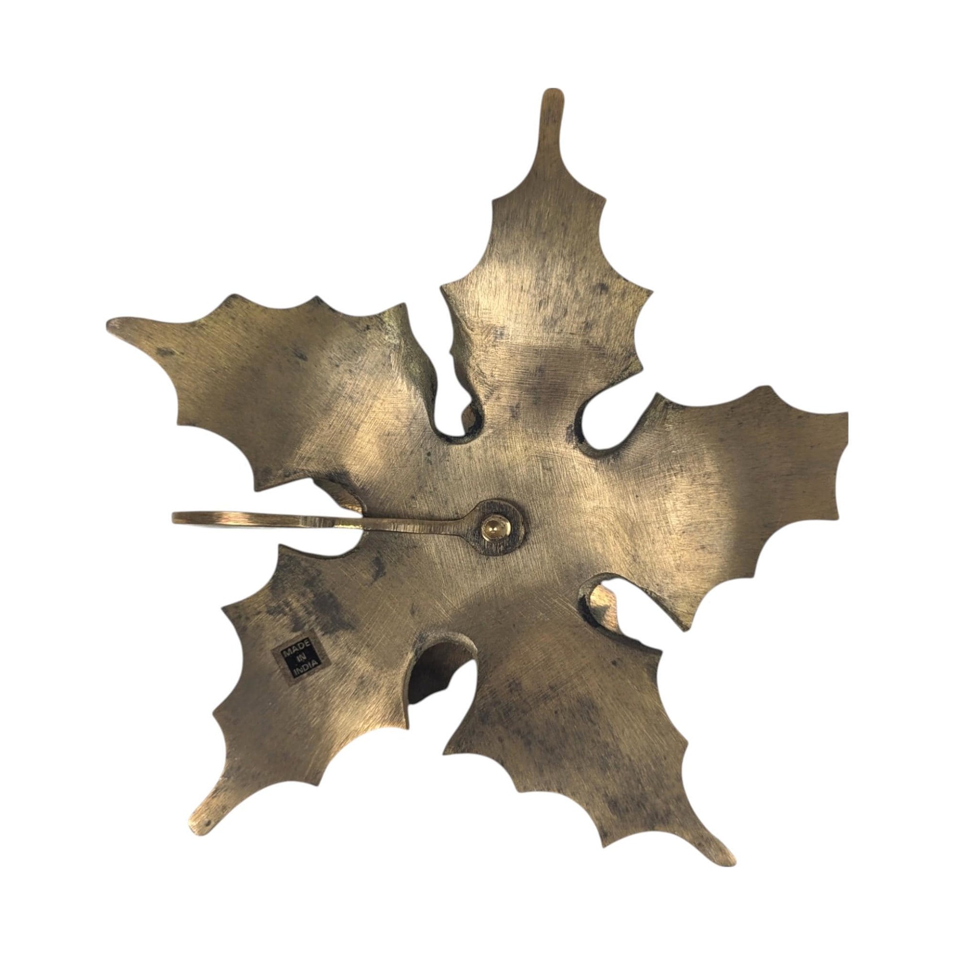 Vintage Brass Candlesticks | Leaf Candle Holders | Made in India | Boho Decor | Brass Decor