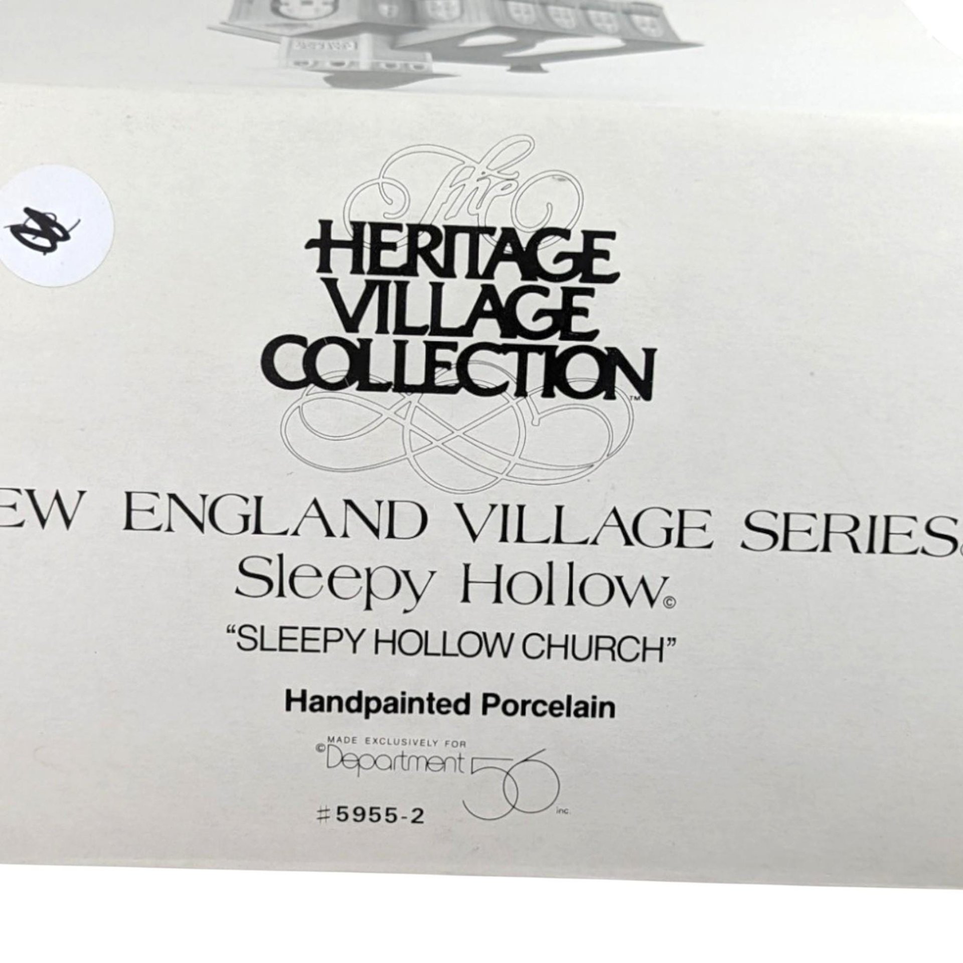 Vintage Dept 56 Sleepy Hollow Church - New England Village #5955-2 - Lighted Porcelain Christmas Village