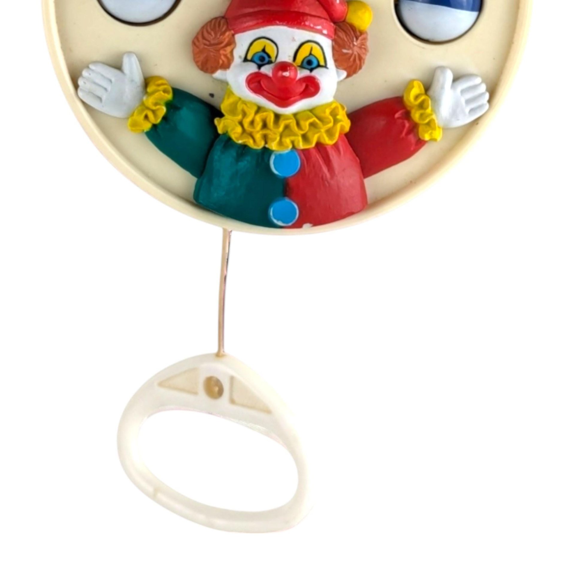 Vintage Clown Musical Pull Toy, Baby Toy, Toddler Toy, Clown Toy, Musical Toy, Developmental Toy
