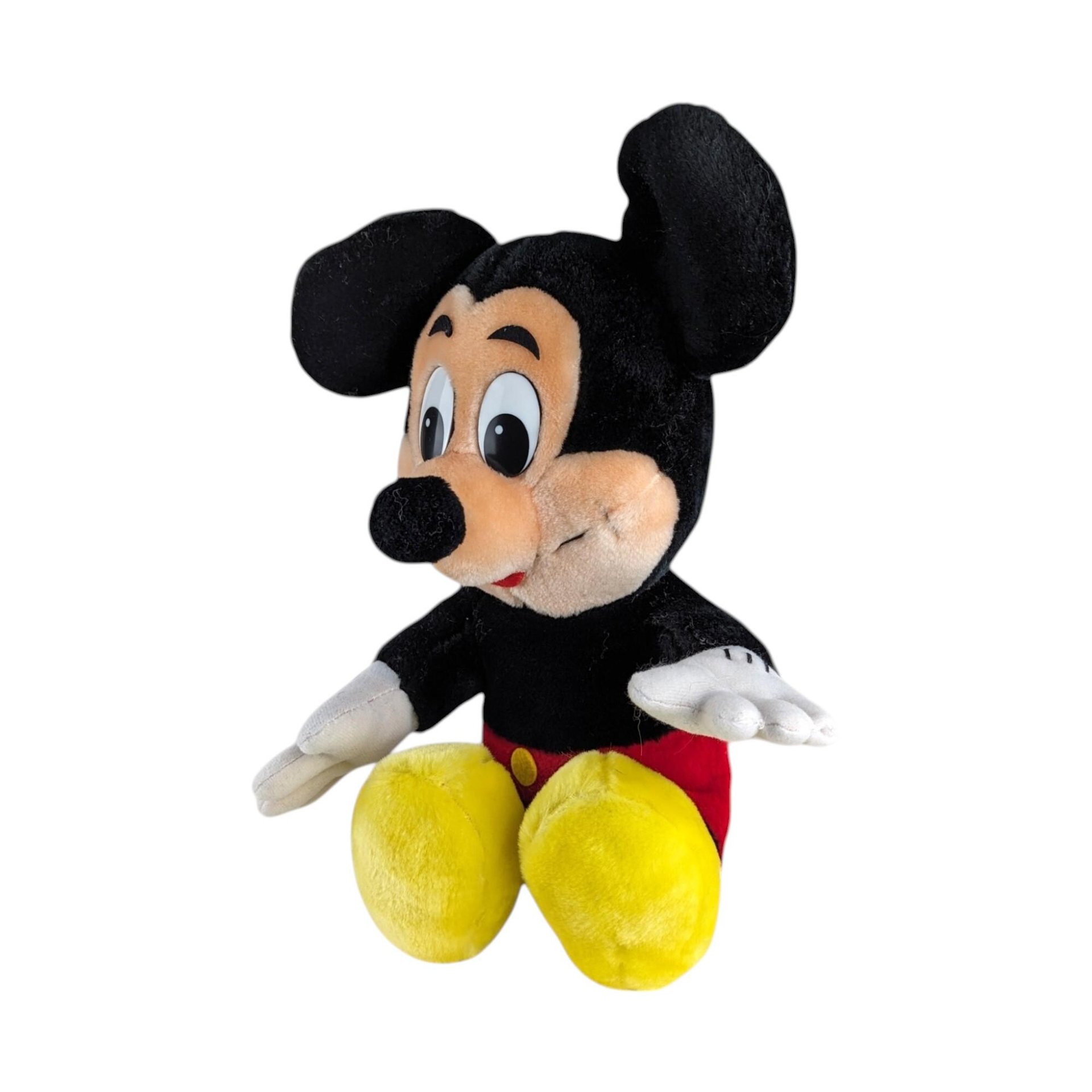 Vintage Mickey Mouse Plush, 12" Plush Toy, Disney Plush, Collectible Toy, Retro Mickey Mouse