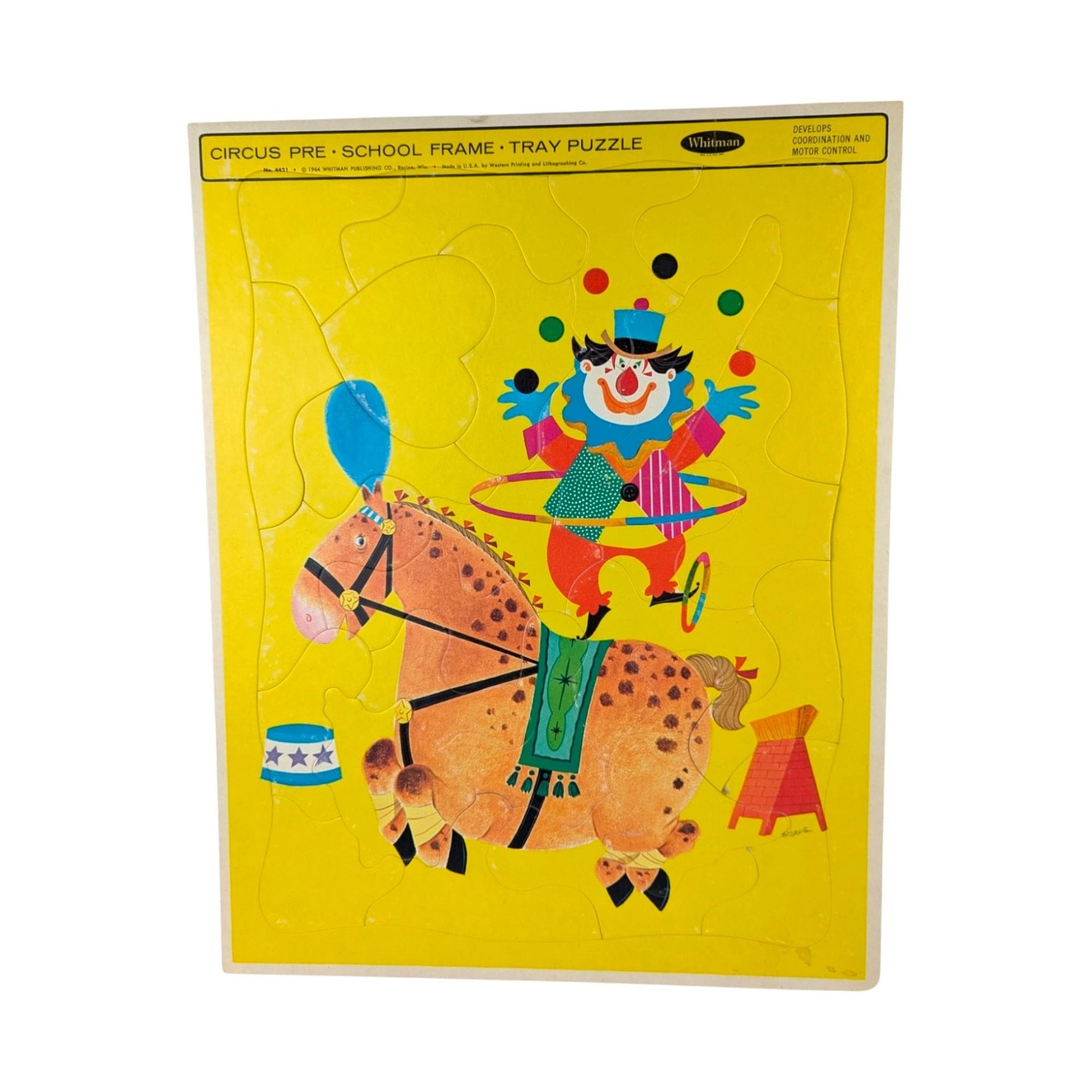 Vintage Preschool Tray Puzzles, 1960s Whitman Circus, Elephant, Kangaroo Puzzles, Jaymar Zorro Puzzle, Kids Room Decor, Nostalgic Toys