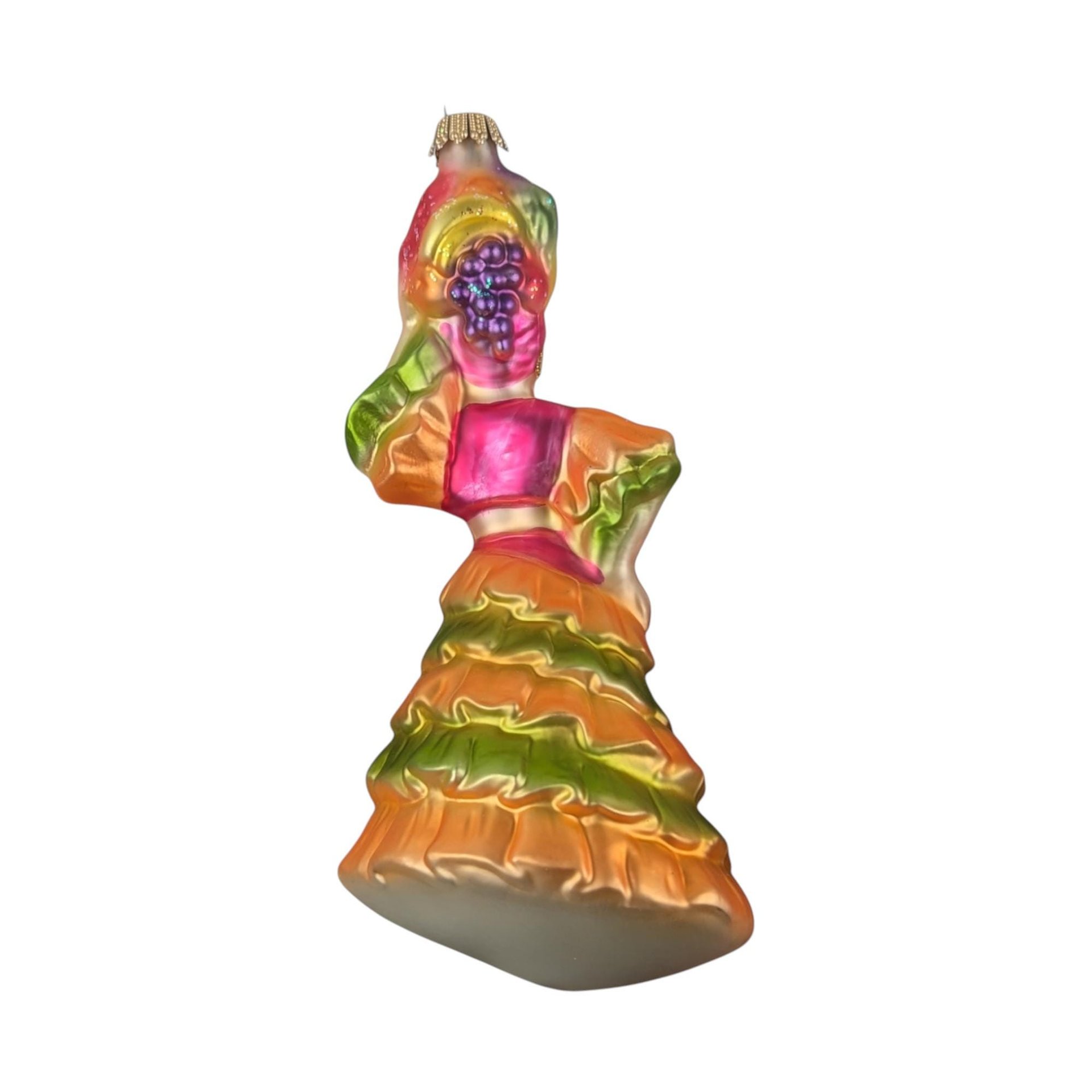 Vintage Little Dancer Flamenco Dancer Glass Ornament: Made in Germany