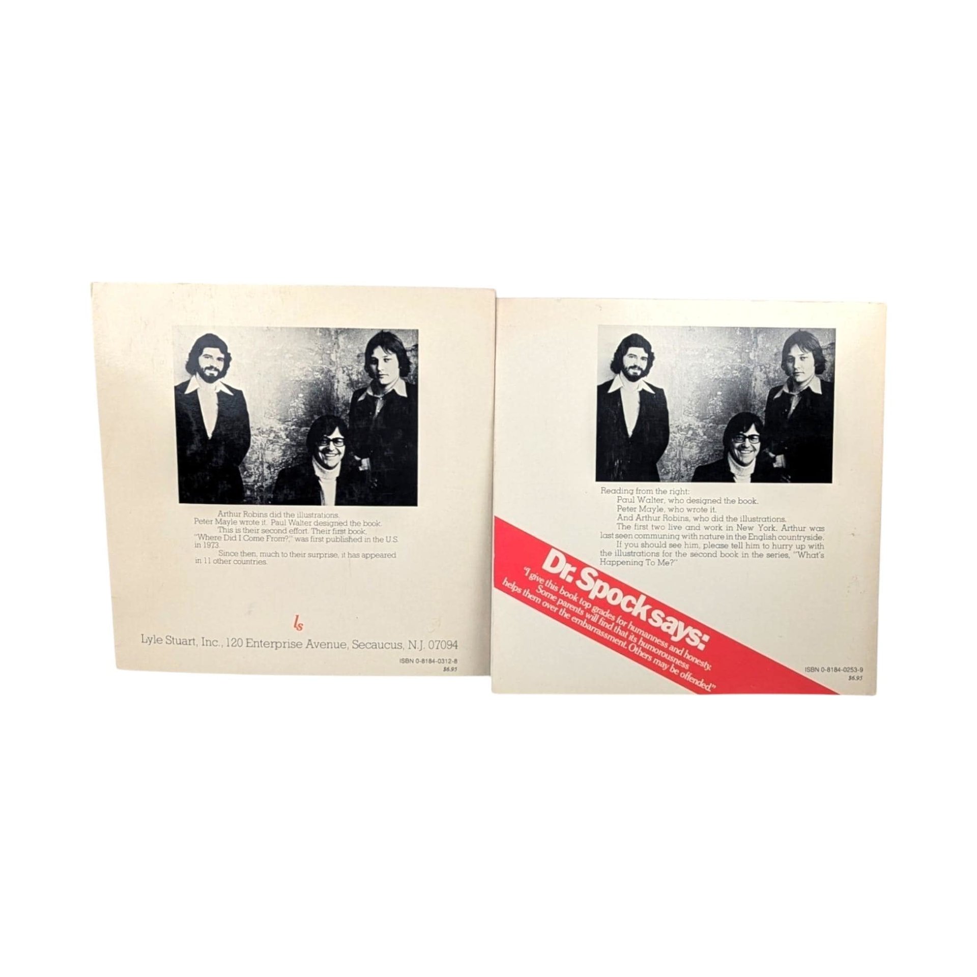 1975 Where Did I Come From and What's Happening to Me by Peter Mayle, Softcover, Set of 2, Children's Sex Education, Puberty Books, Vintage