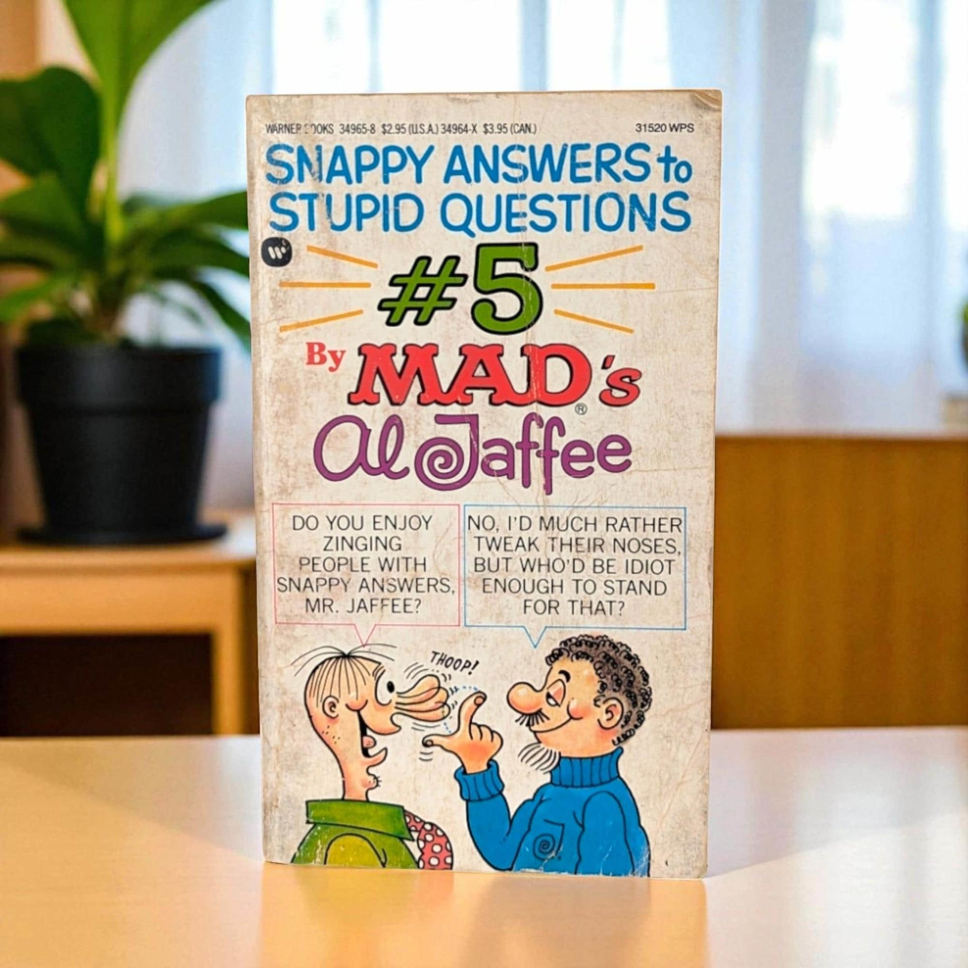 Vintage Mad Magazine, Snappy Answers to Stupid Questions #5, Al Jaffee, Humor Book, Paperback, 1984, Collectible Book, Gag Gift