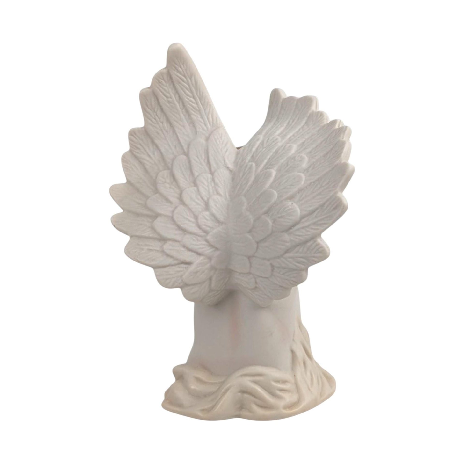 1997 SCS Angel Figurine, Ceramic Cherub, Vintage Home Decor, Guardian Angel Gift, Collectible Angel