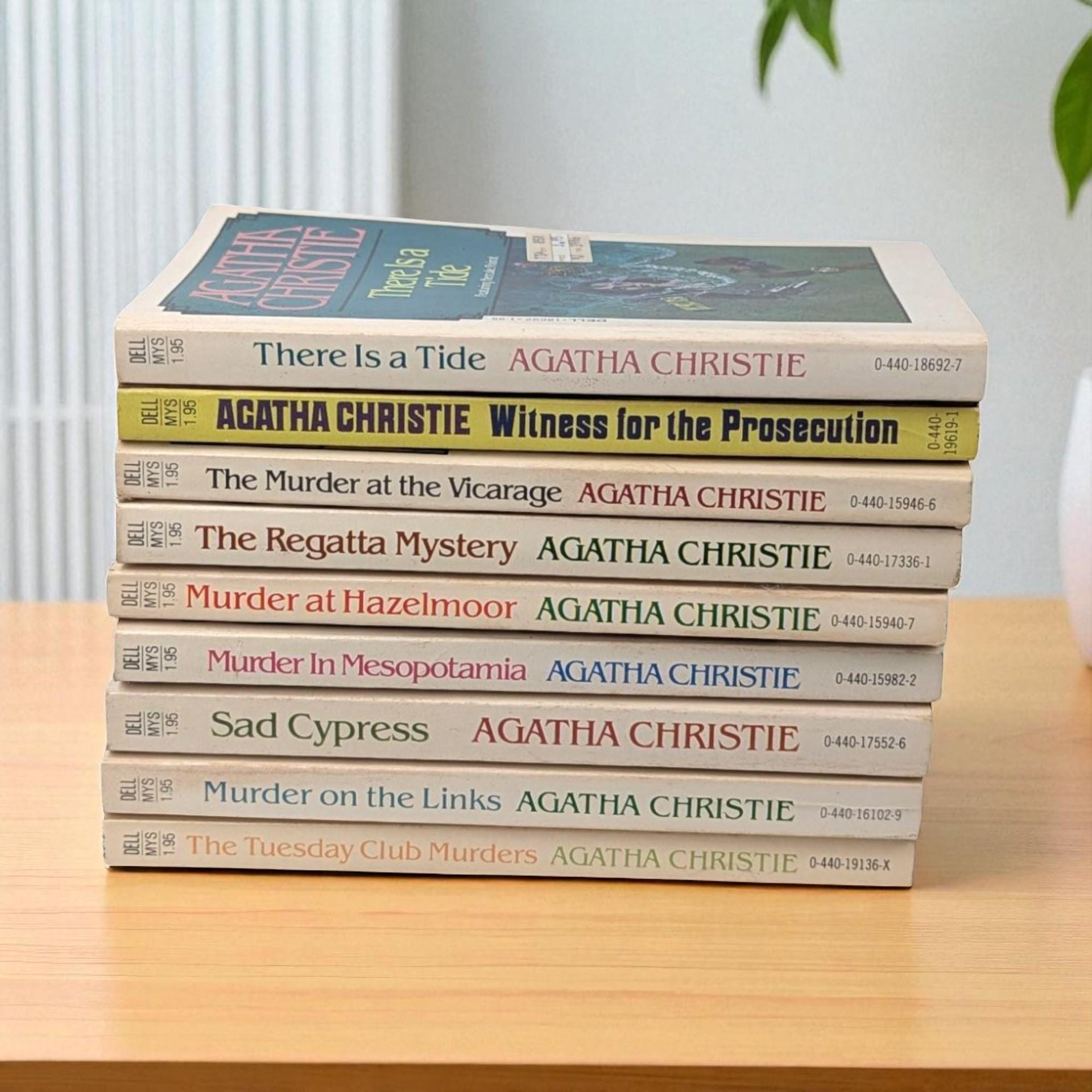 Vintage Agatha Christie Softcover Set, 9 Mystery Books, Collectible Crime Fiction, Gift for Book Lover, Paperback Novels