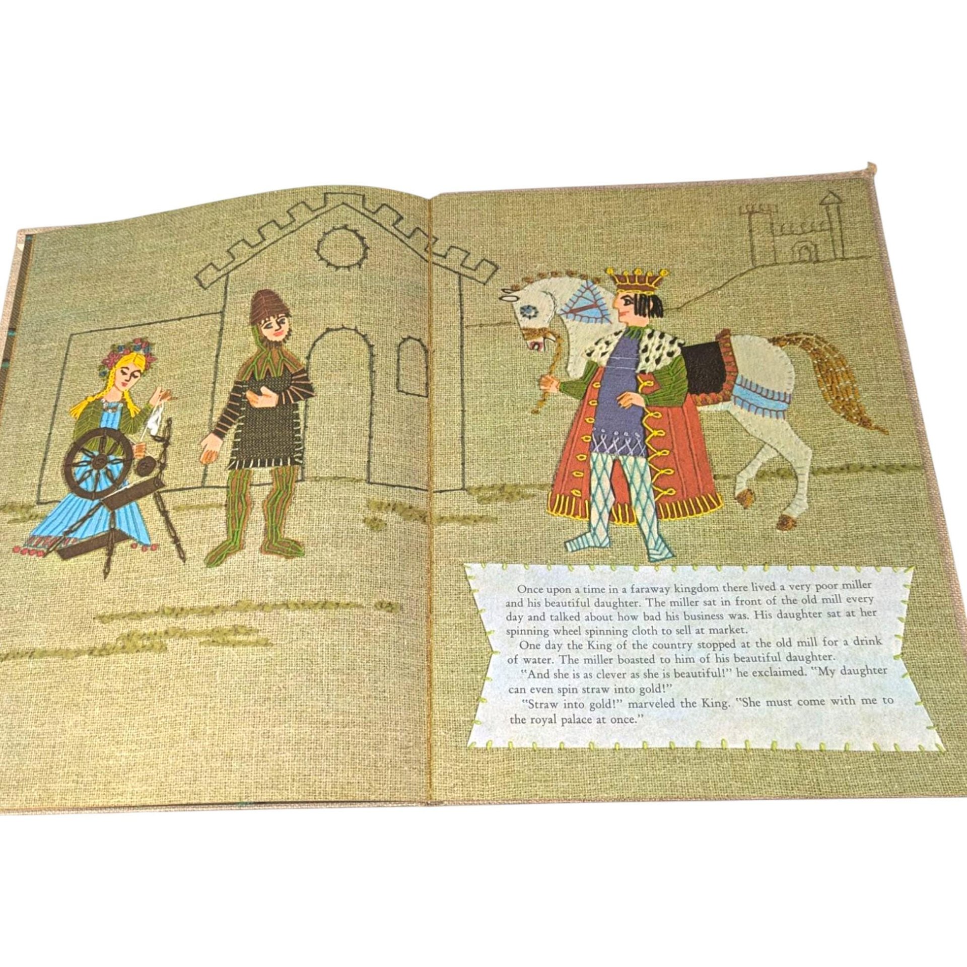 1968 Rumpelstiltskin Hardcover, Stella Nathan Retelling, Vintage Whitman Book, Illustrated Fairy Tale, Children's Story