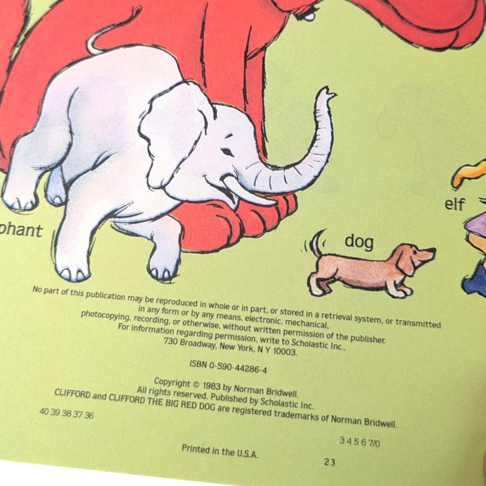 Vintage Clifford the Big Red Dog Book Set, 1980s Scholastic Softcover Pair, Children's ABC and Parade Stories