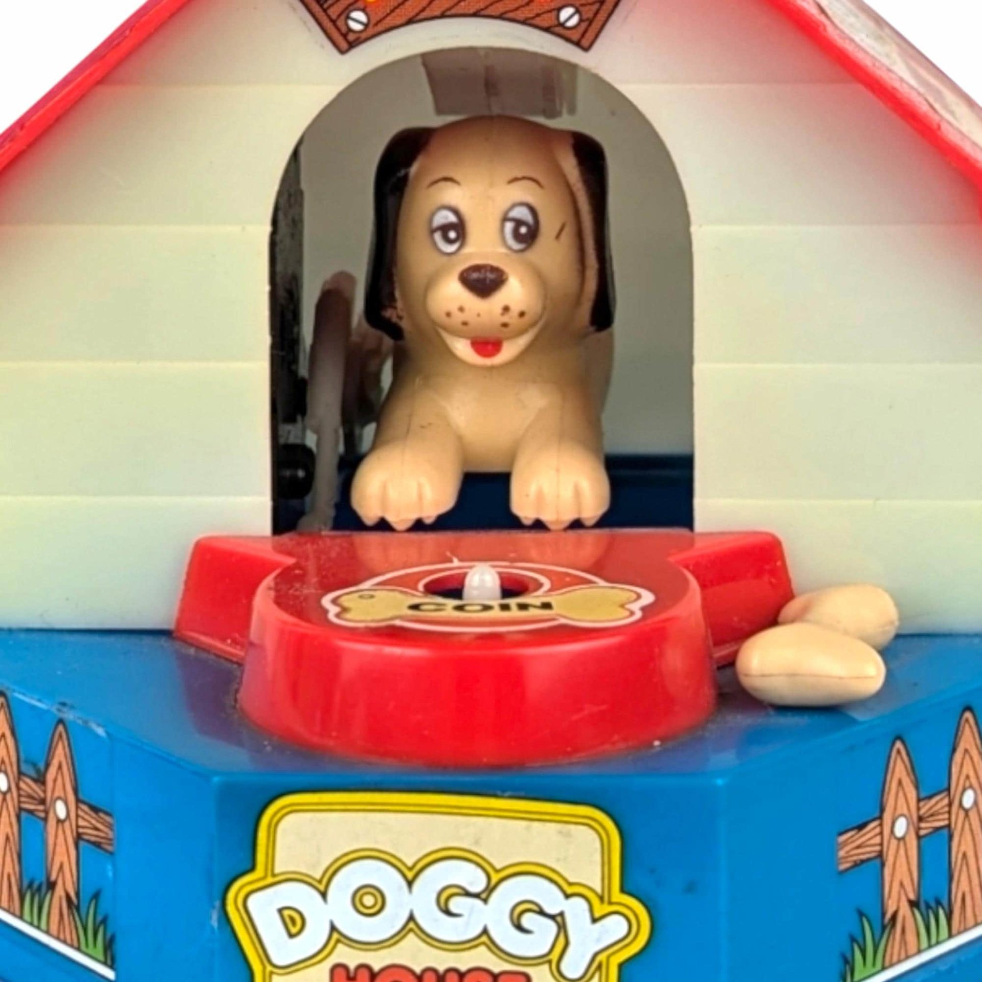 Vintage Everlast Plastic Doggy House Bank, Coin Savings Bank, Puppy Gift, Children's Room Decor, Collectible Toy Bank