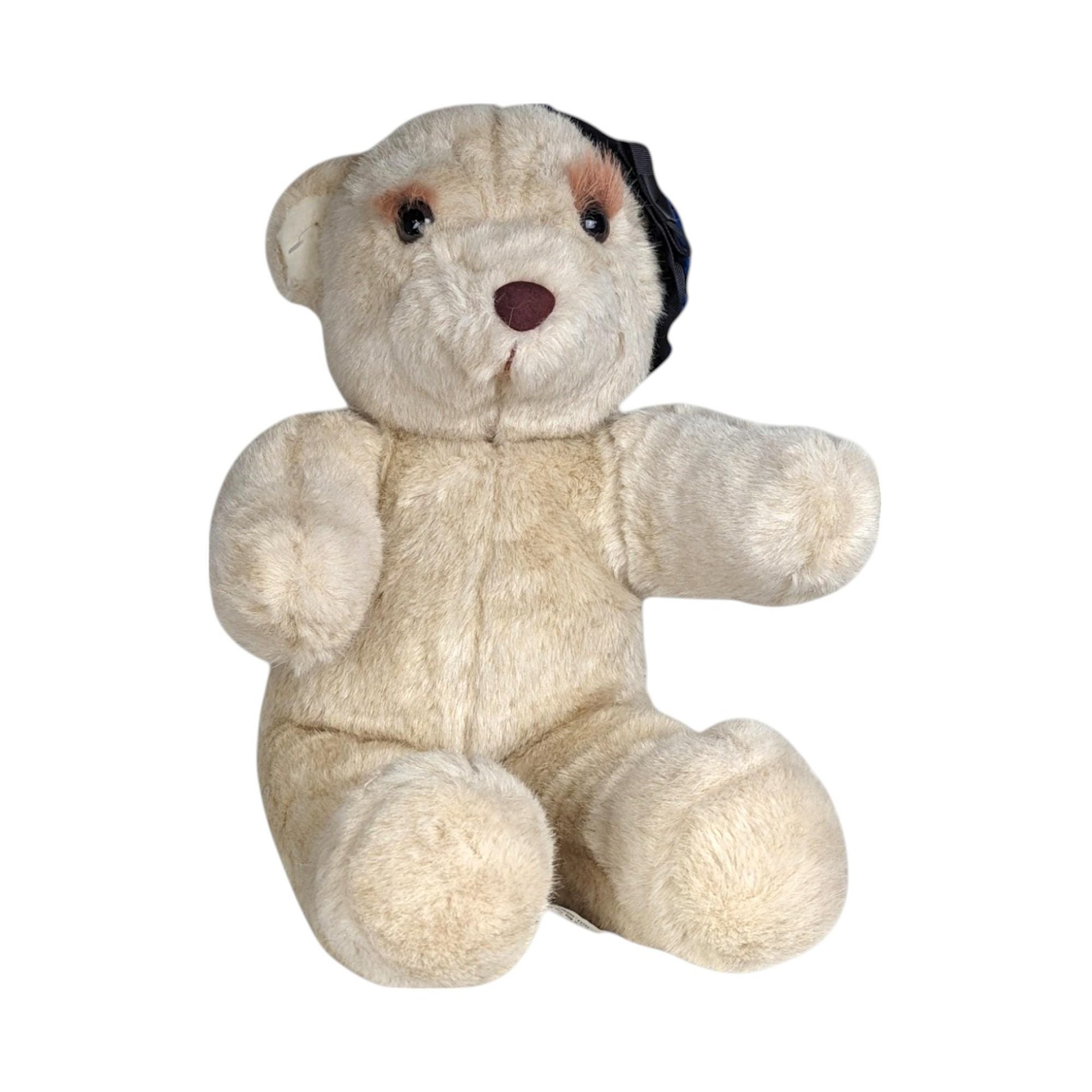 Vintage Chosun 13" Plush Bear with Blue Hat - Soft, Cuddly, and Collectible