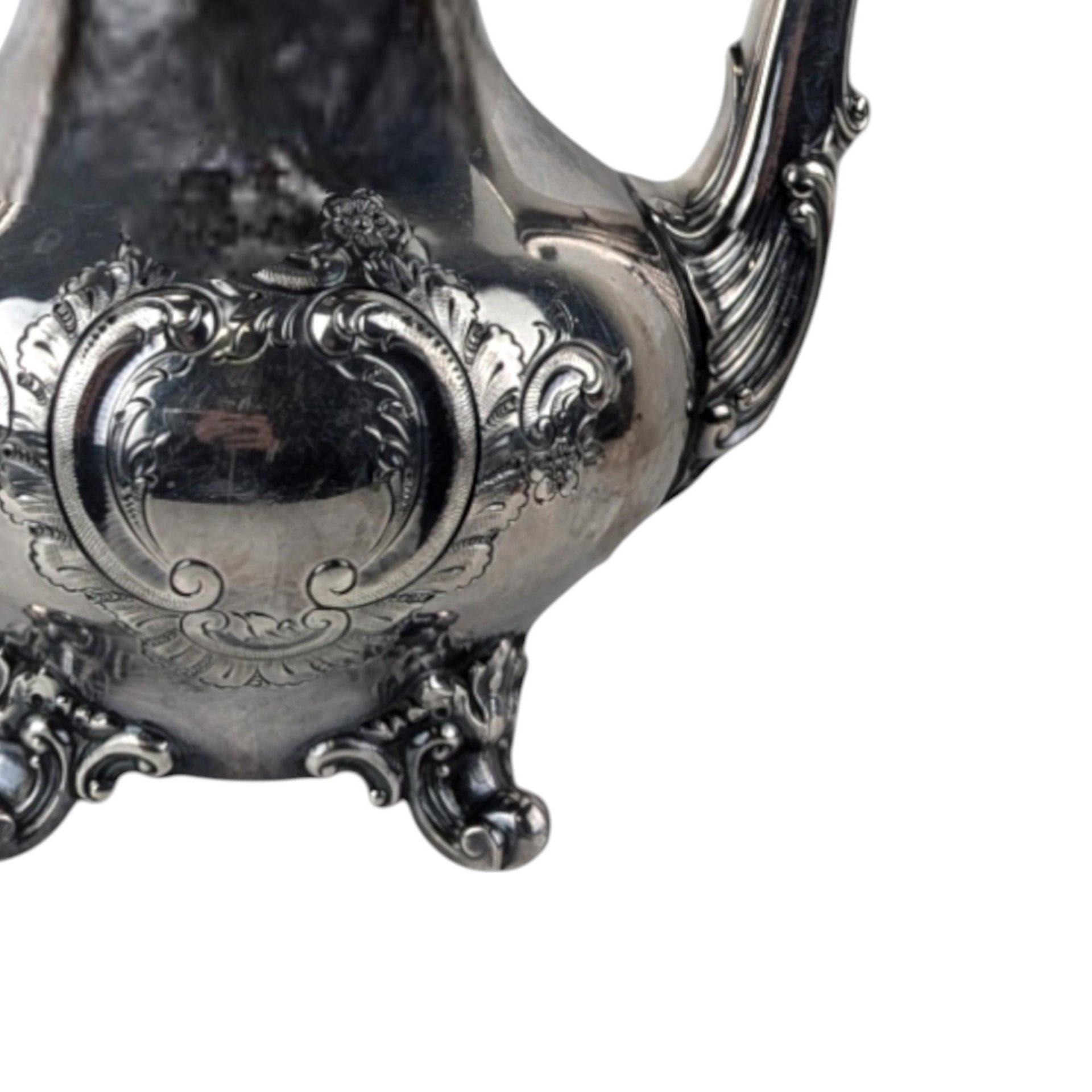 Vintage Reed & Barton Silver Plated Teapot, Hand Chased Regent Pattern, Elegant Tea Service, Collectible Silverware, Gift for Hostess
