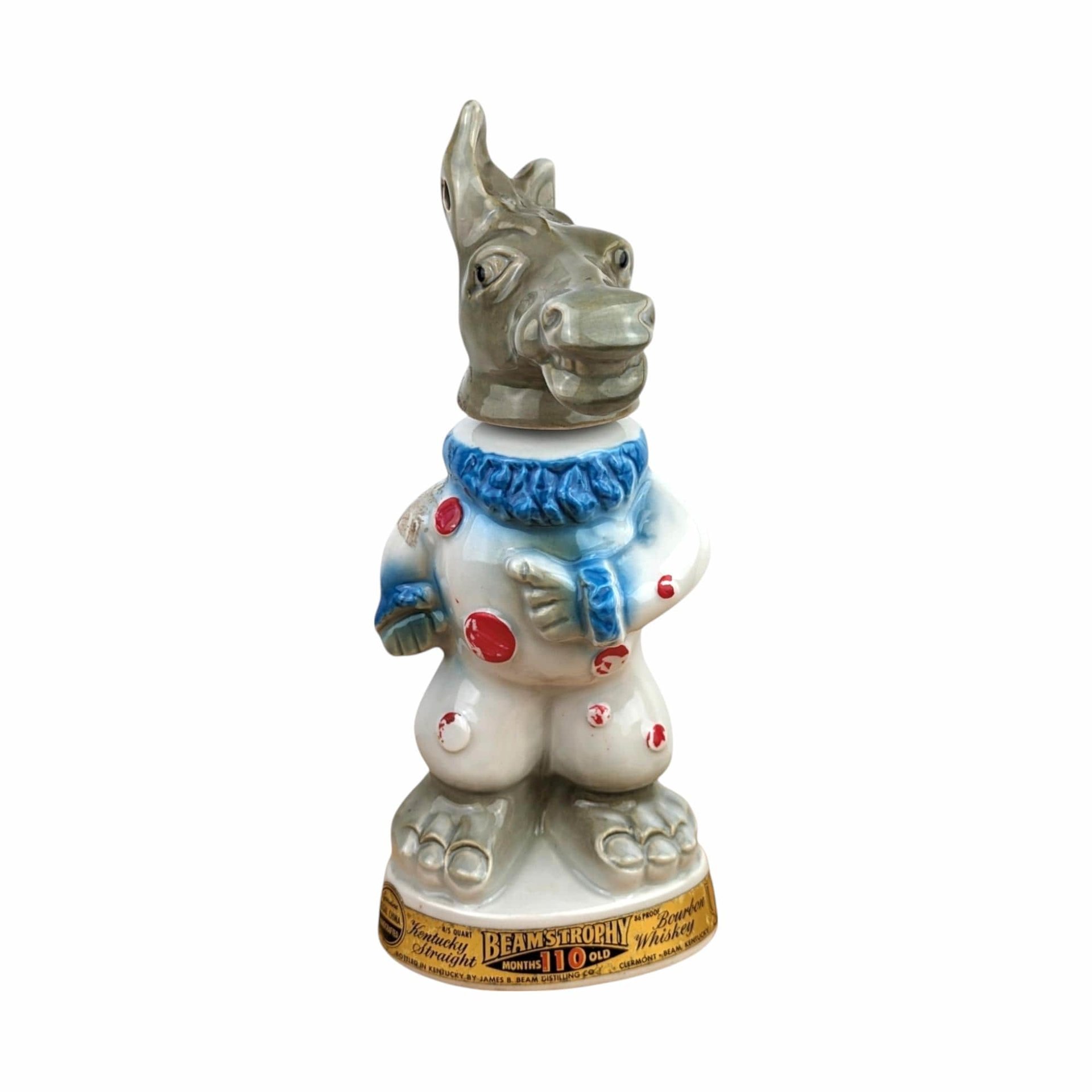 Vintage 1968 Jim Beam Donkey Decanters, Bourbon Whiskey Collectibles, Barware, Man Cave Decor, Unique Gift