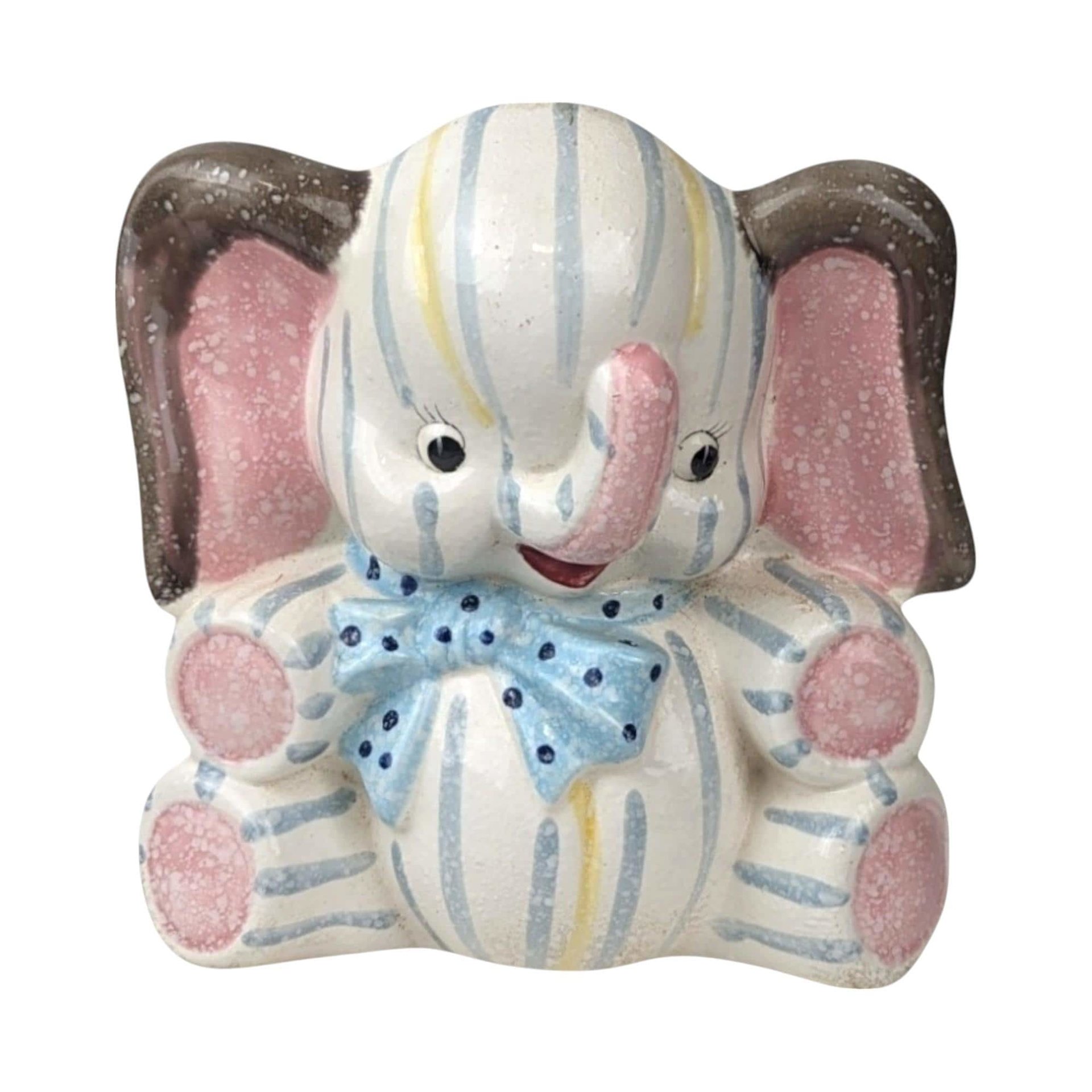 Vintage Napco Ceramic Elephant Planter | Nursery Decor | Baby Shower Gift | Retro Planter | Elephant Lover