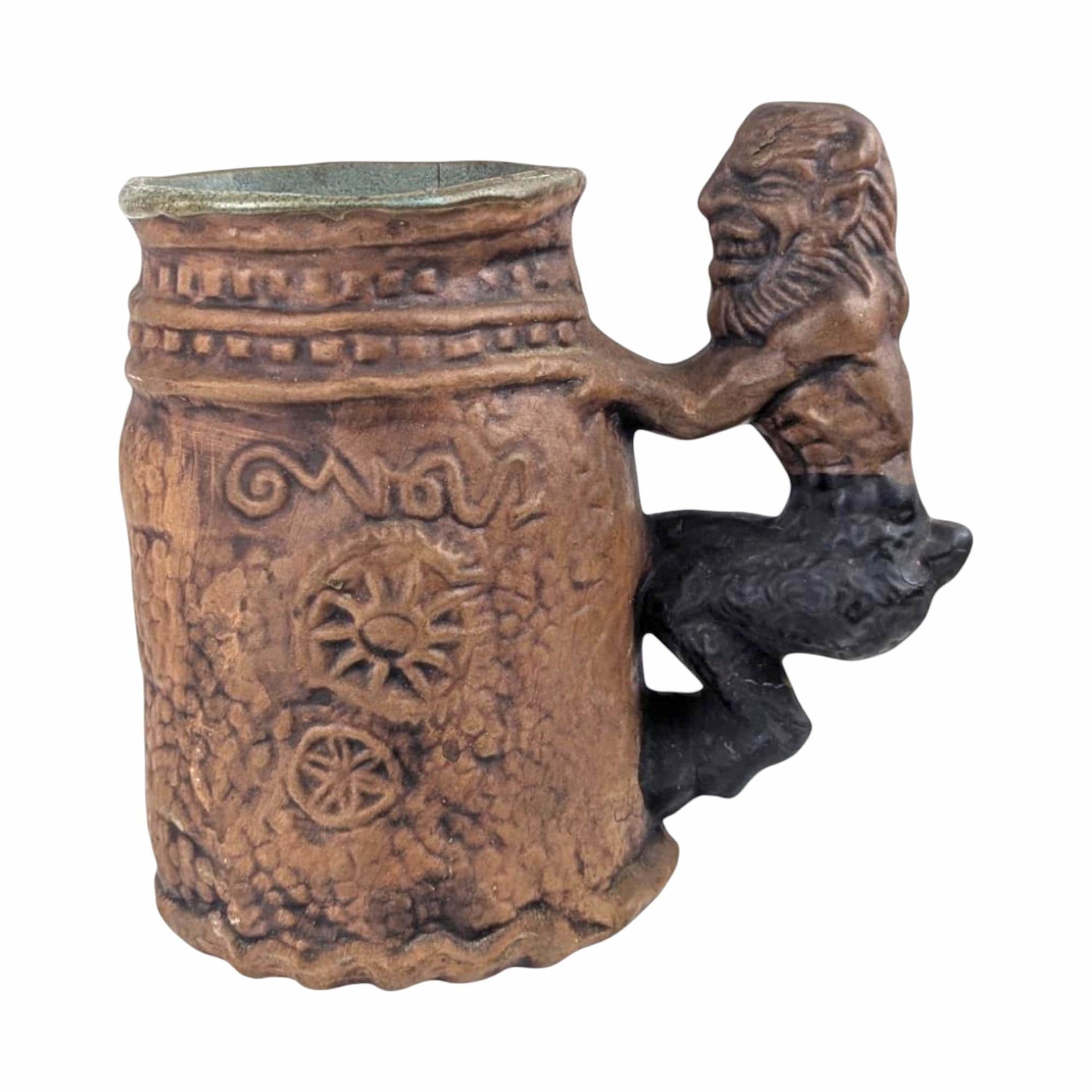 1971 Rumph Handmade Mug, Unique Handle, Collectible Stoneware, Gift for Art Lovers, Unique Drinkware