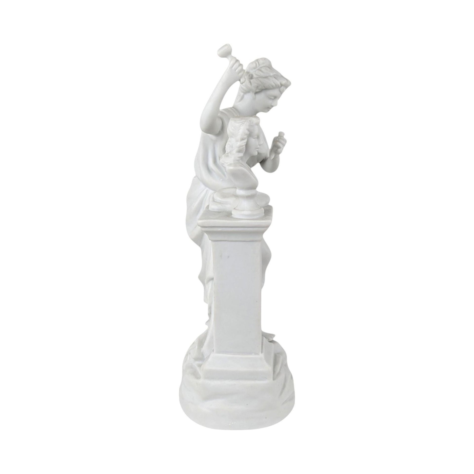 Vintage Andrea by Sadek Bisque Greek Muse Figurines, Memory & Artist Pair, 8.5" Elegant Home Decor, Gift for Art Lovers, Shelf Decor